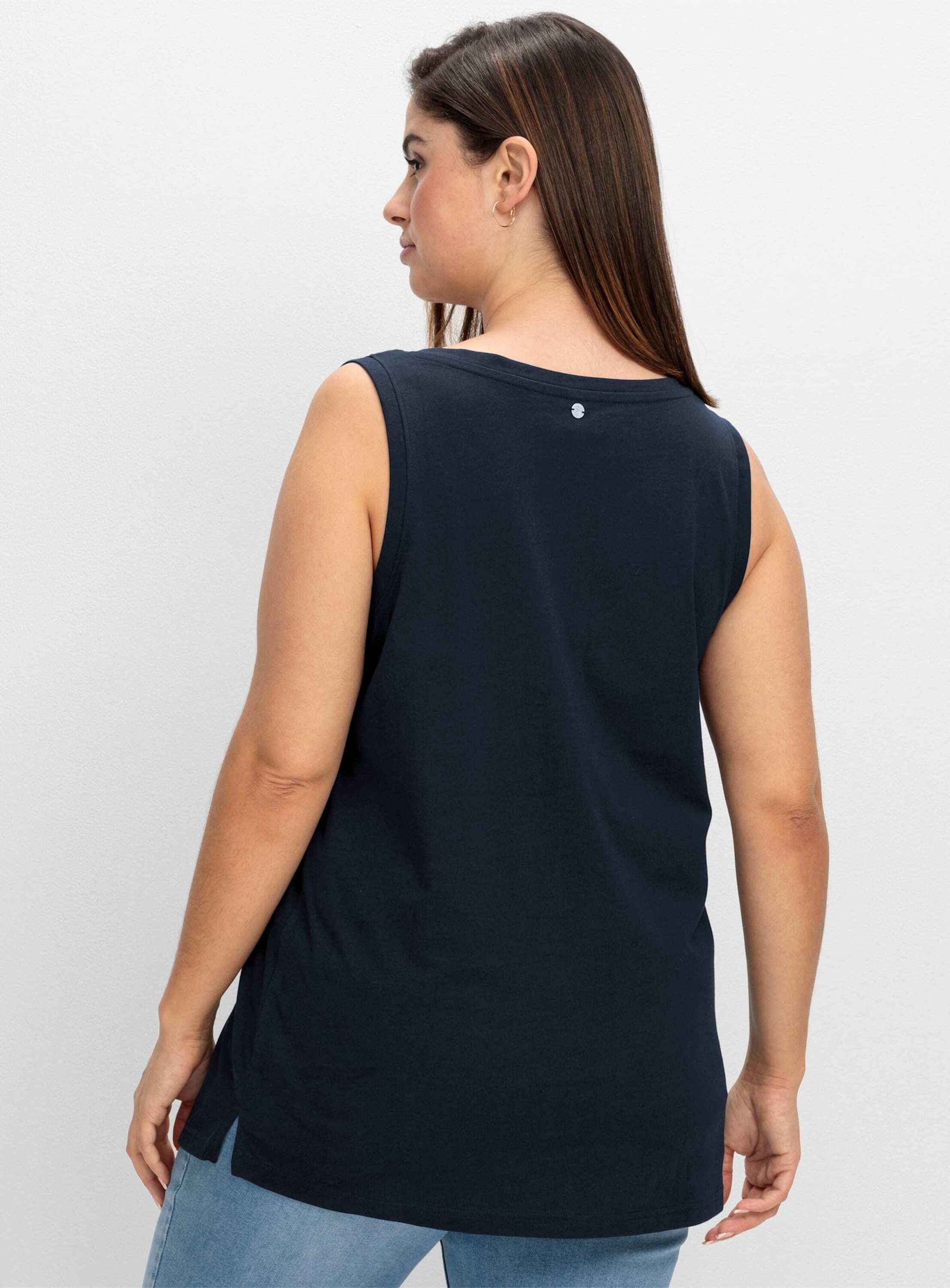 Sheego Shirttop Tanktop Ärmellos günstig online kaufen