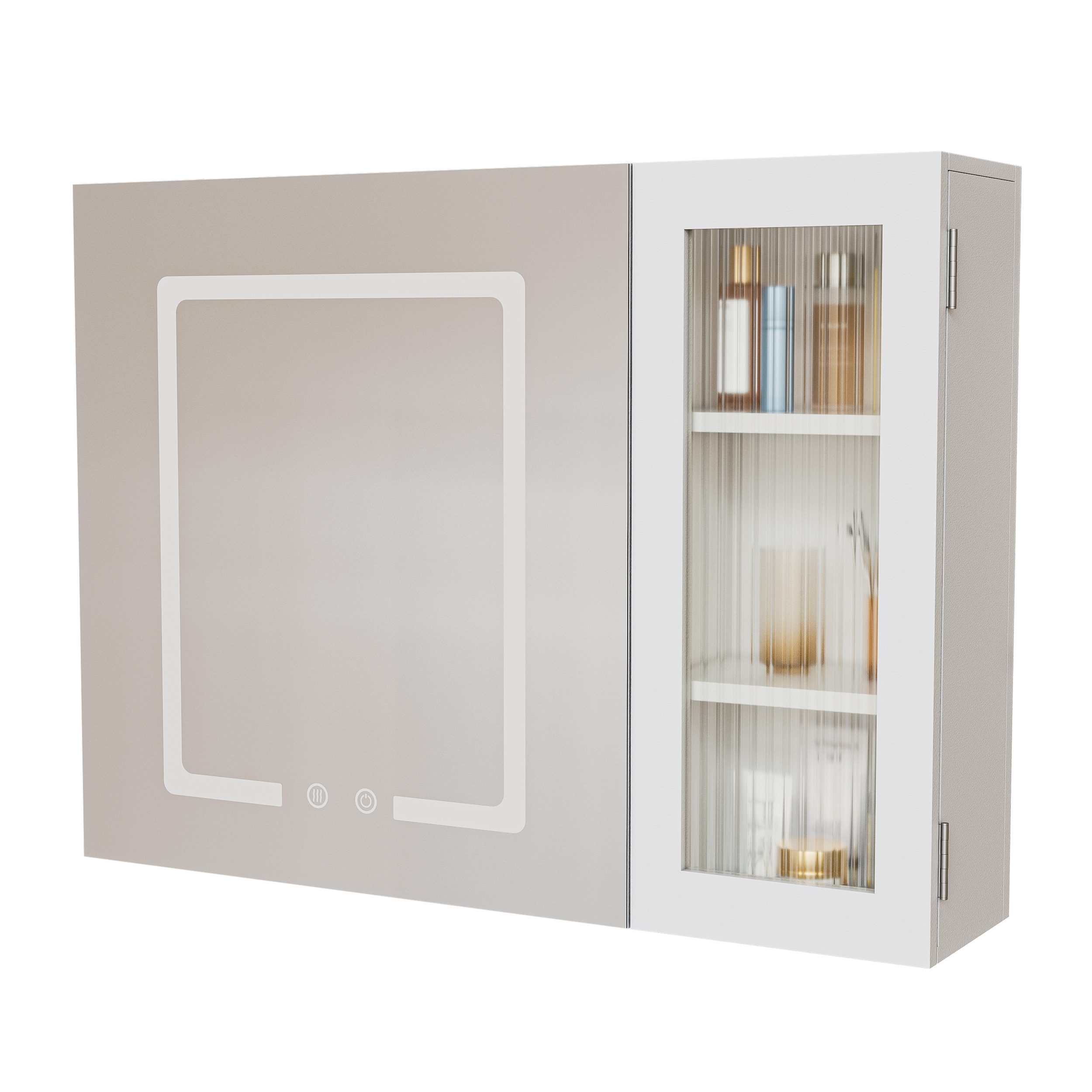 TWSOUL Spiegelschrank Spiegelschränke mit LED-Beleuchtung, Badezimmerschrän günstig online kaufen