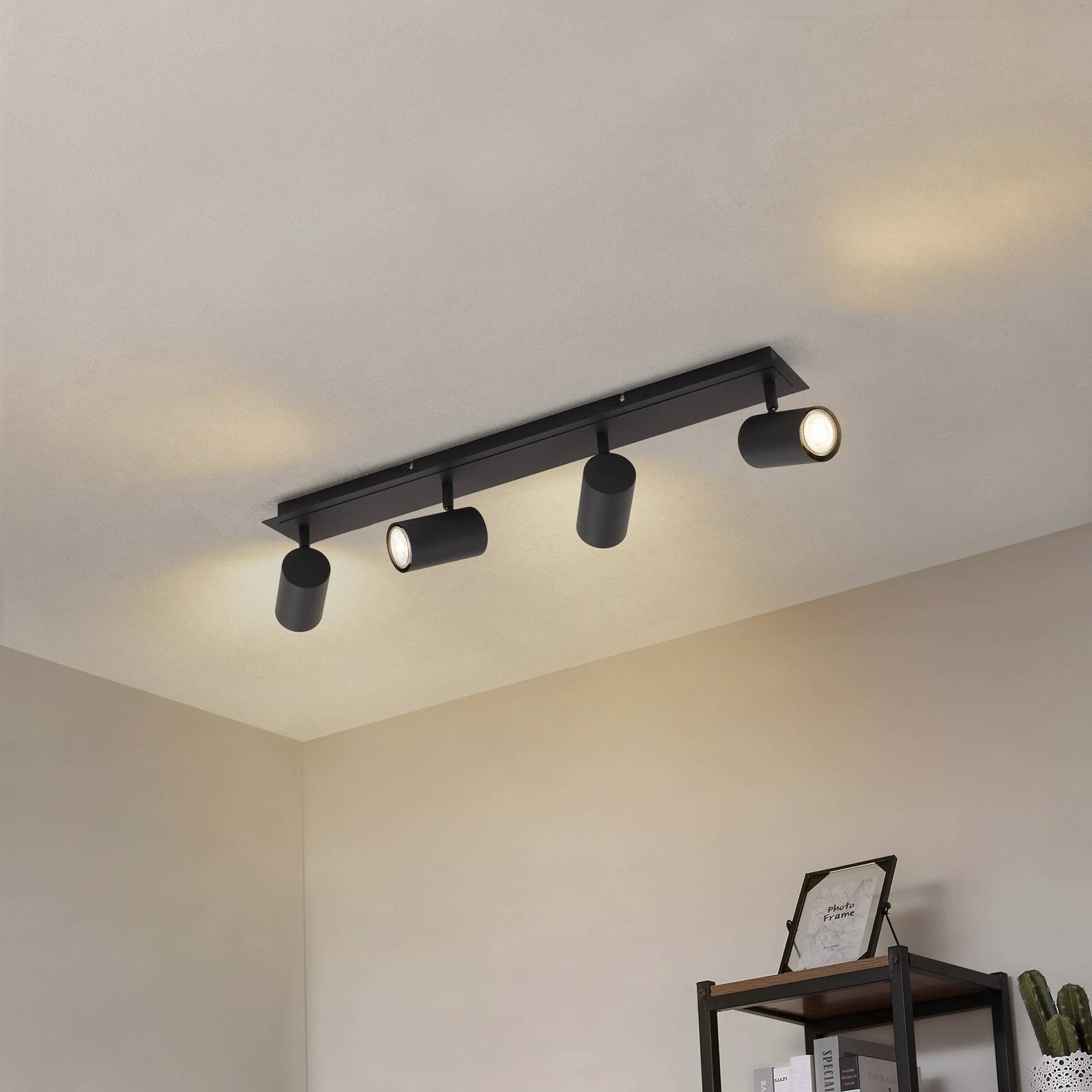 Lindby Deckenstrahler Joffrey, Metall, Schwarz IP20, 4 x 10 W LED