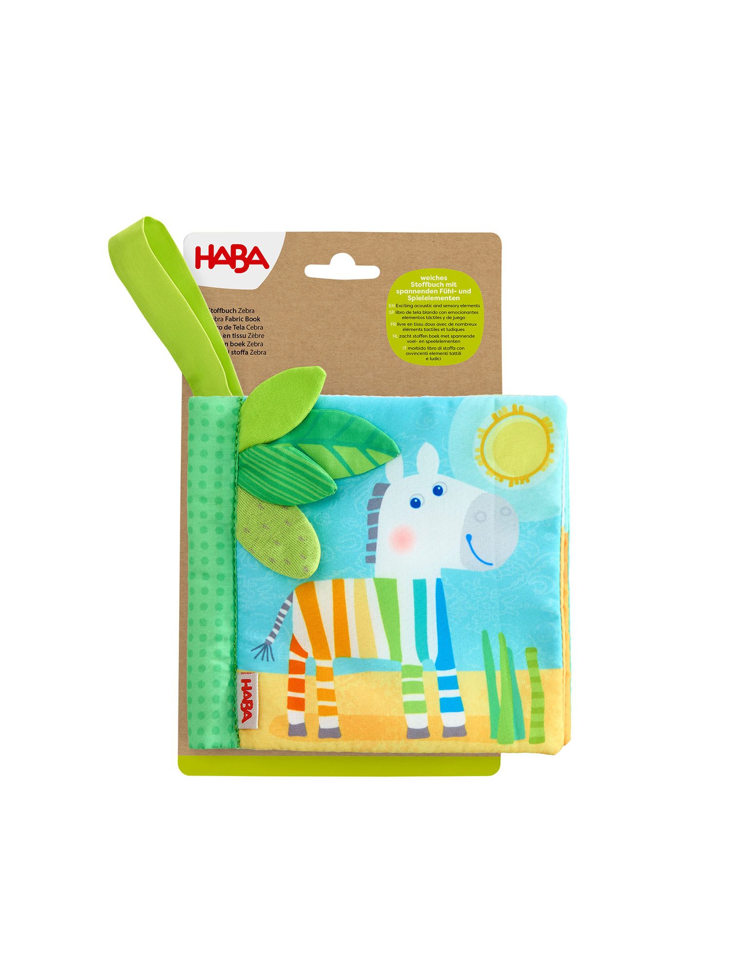 Haba Stoffbuch Entdeckerbuch Zebra, Fühlbuch, Babybuch, Soft Book