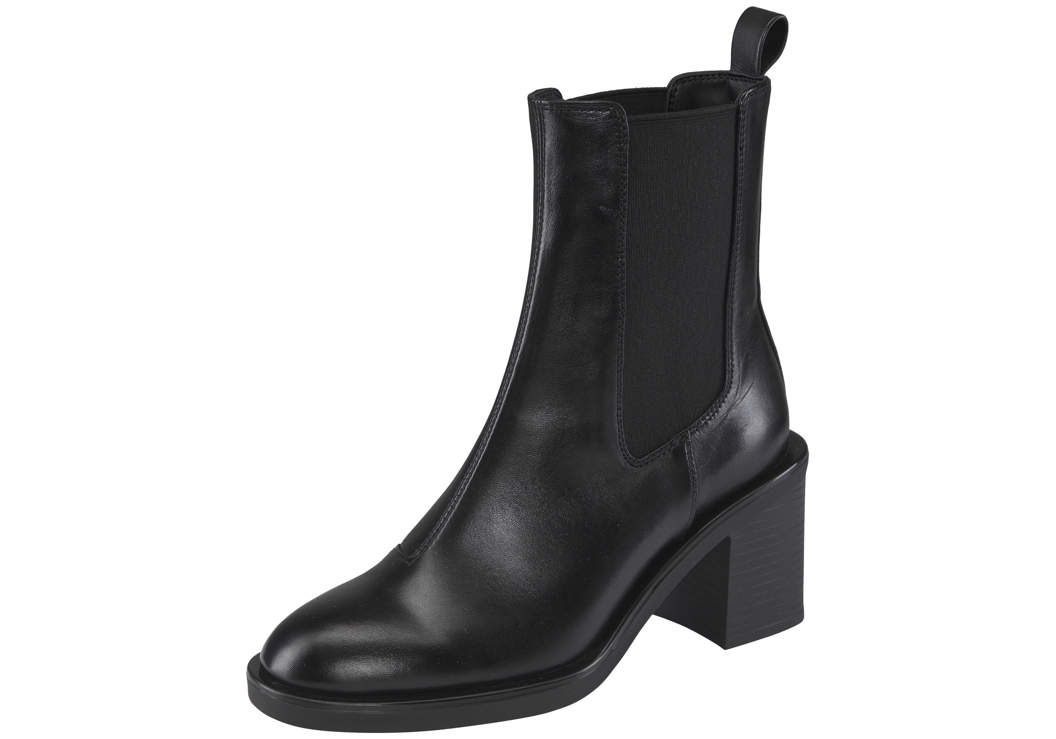 HUGO Nalie_CHBootie Stiefelette Chelseaboots mit Stretch, Blockabsatz