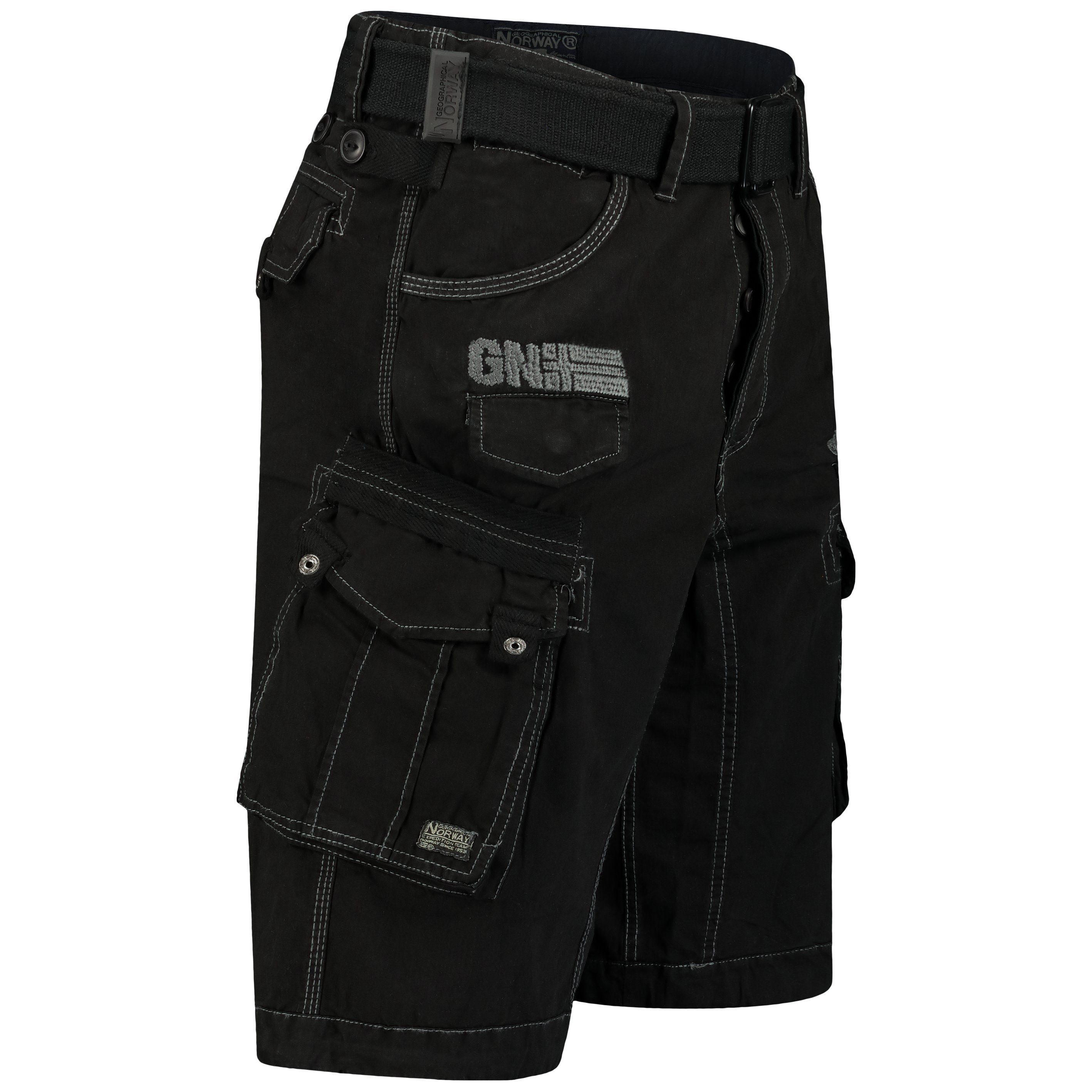 Geographical Norway Cargoshorts Herren – Kurze Hose aus Baumwolle, Regular Fit (Packung, 1-tlg) Bermuda Shorts mit Gürtel & Cargotaschen, Größe S–5XL – Bild 4 von 5