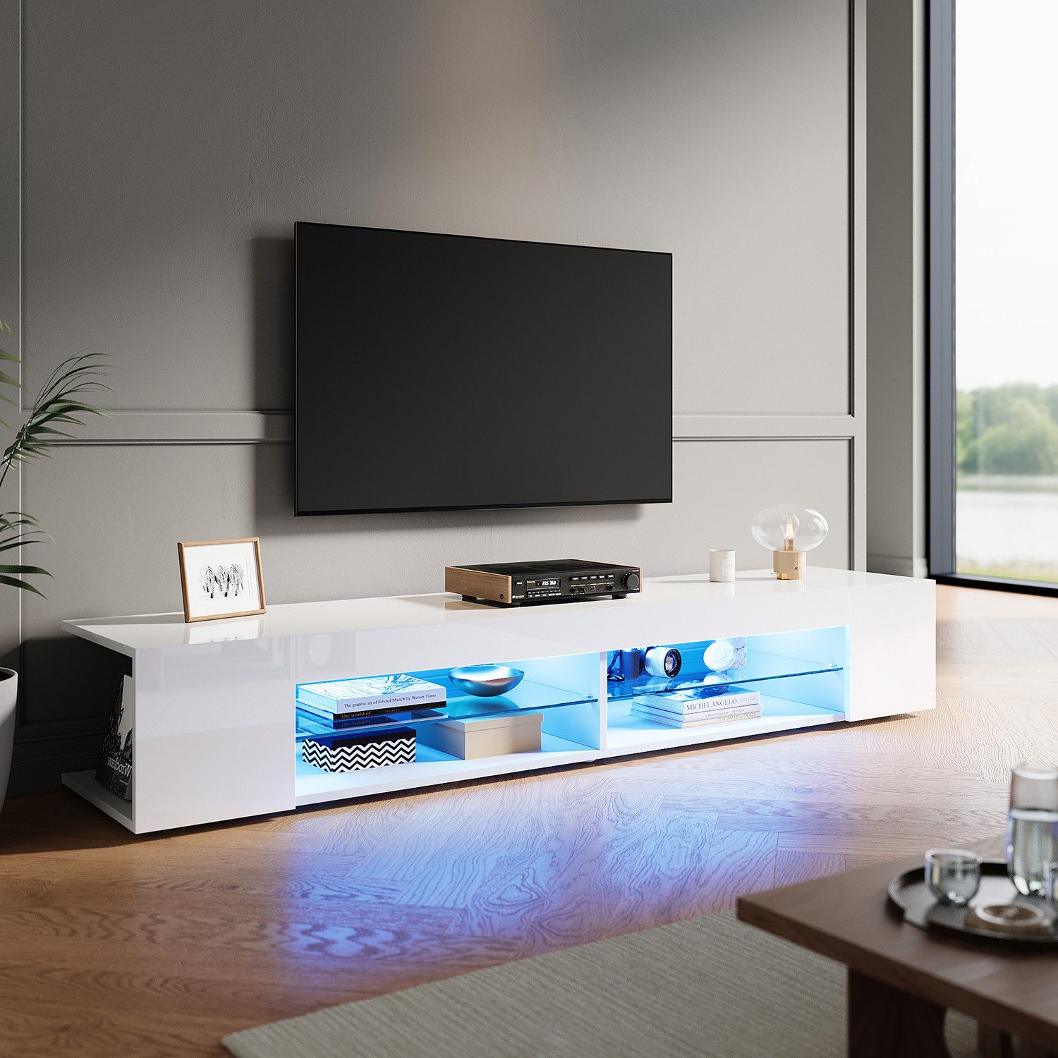 SONNI Lowboard Lowboard 180 cm TV-Schrank TV-Board, stehend, sideboards