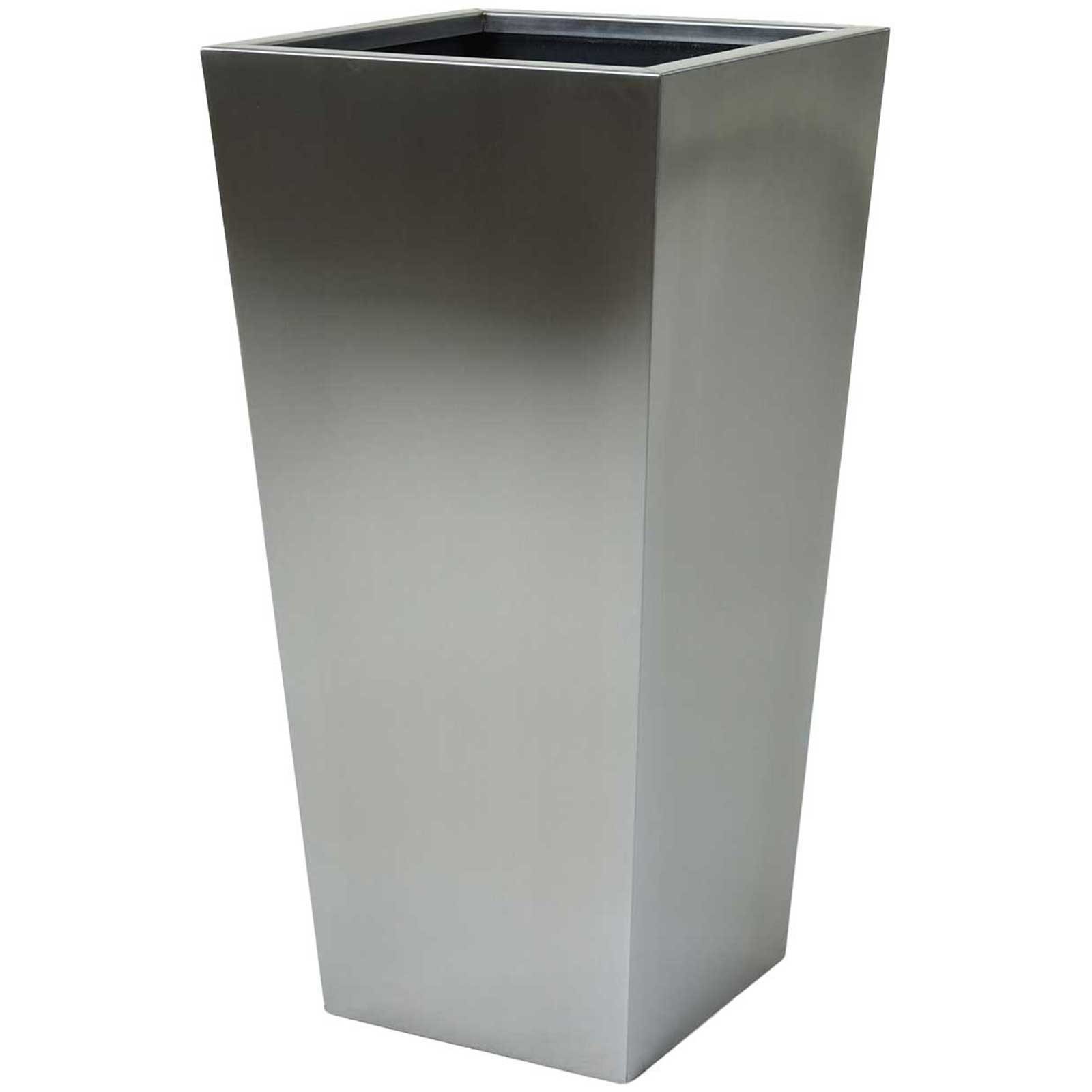 VIVANNO Pflanzkübel Edelstahl CLASSIC Säule - Edelstahl Gebürstet Gebürstet (1 St), 40x40x90 cm