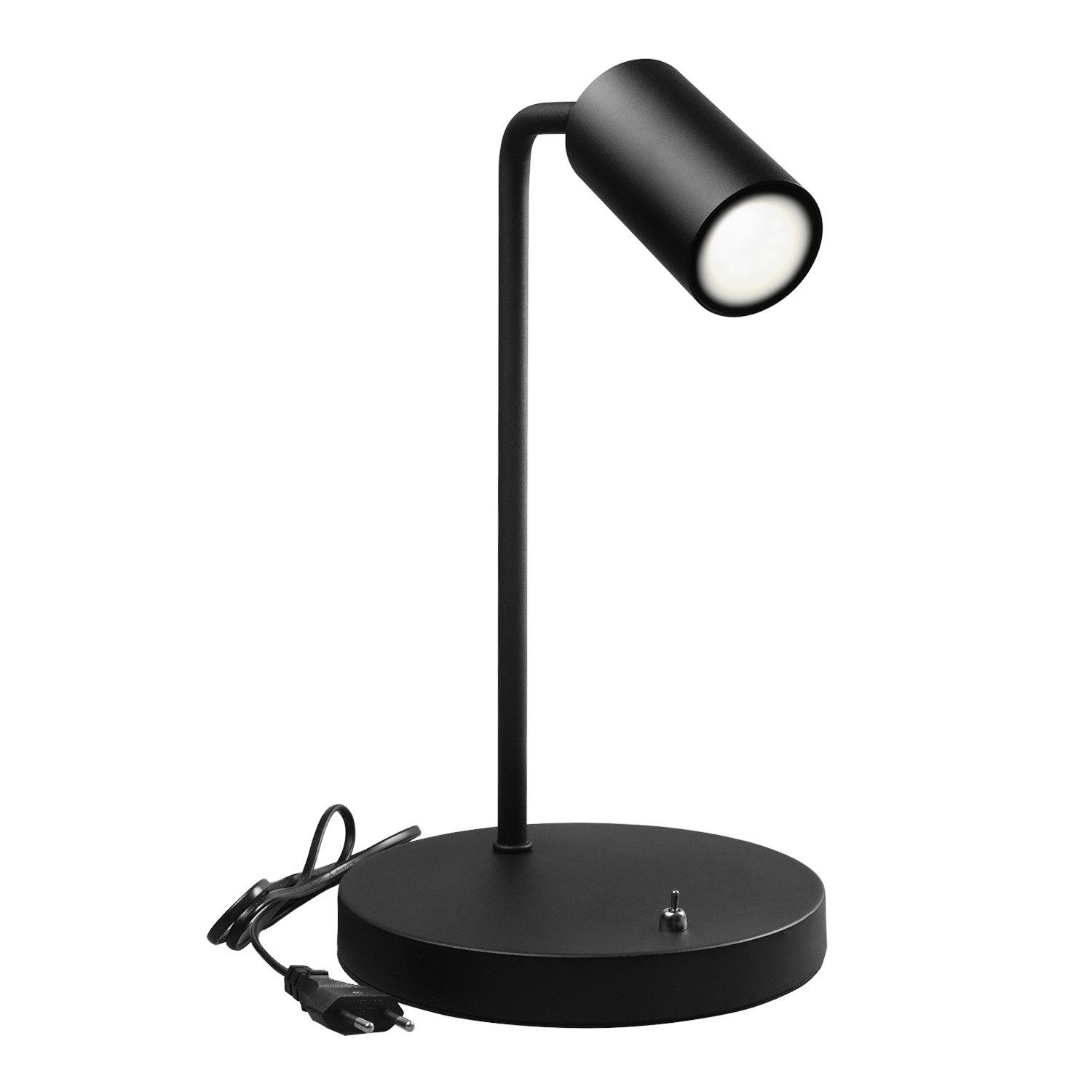 Maclean Schreibtischlampe MCE370, ohne Leuchtmittel, GU10 Schreibtischlampe mit Ein/Aus Schalter
