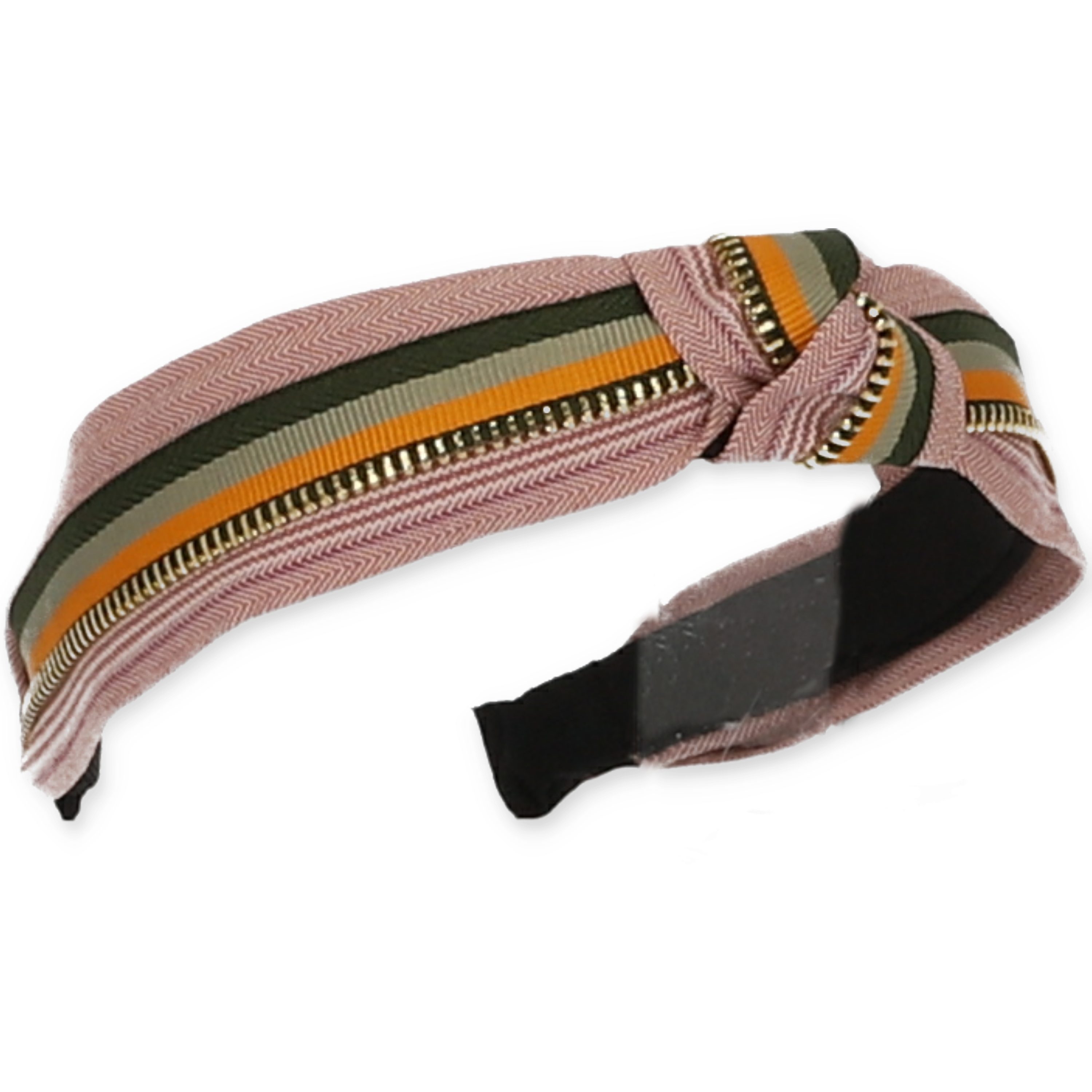 1-tlg., Haarband halsüberkopf Zipper, rosa modisches Accessoires Haarband Haarband