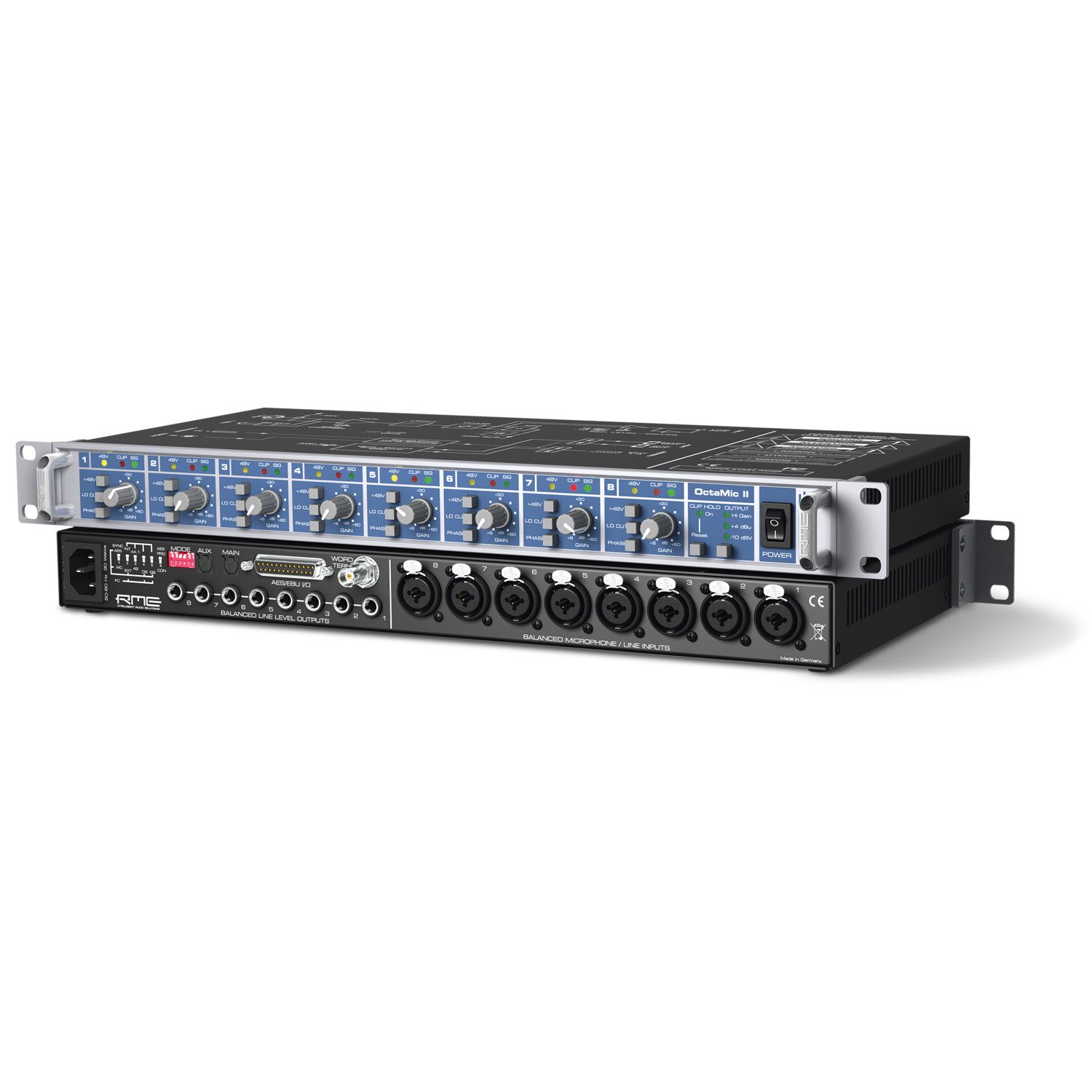 RME Octamic II 8-Kanal Mikrofon-Vorverstärker Digitales Aufnahmegerät