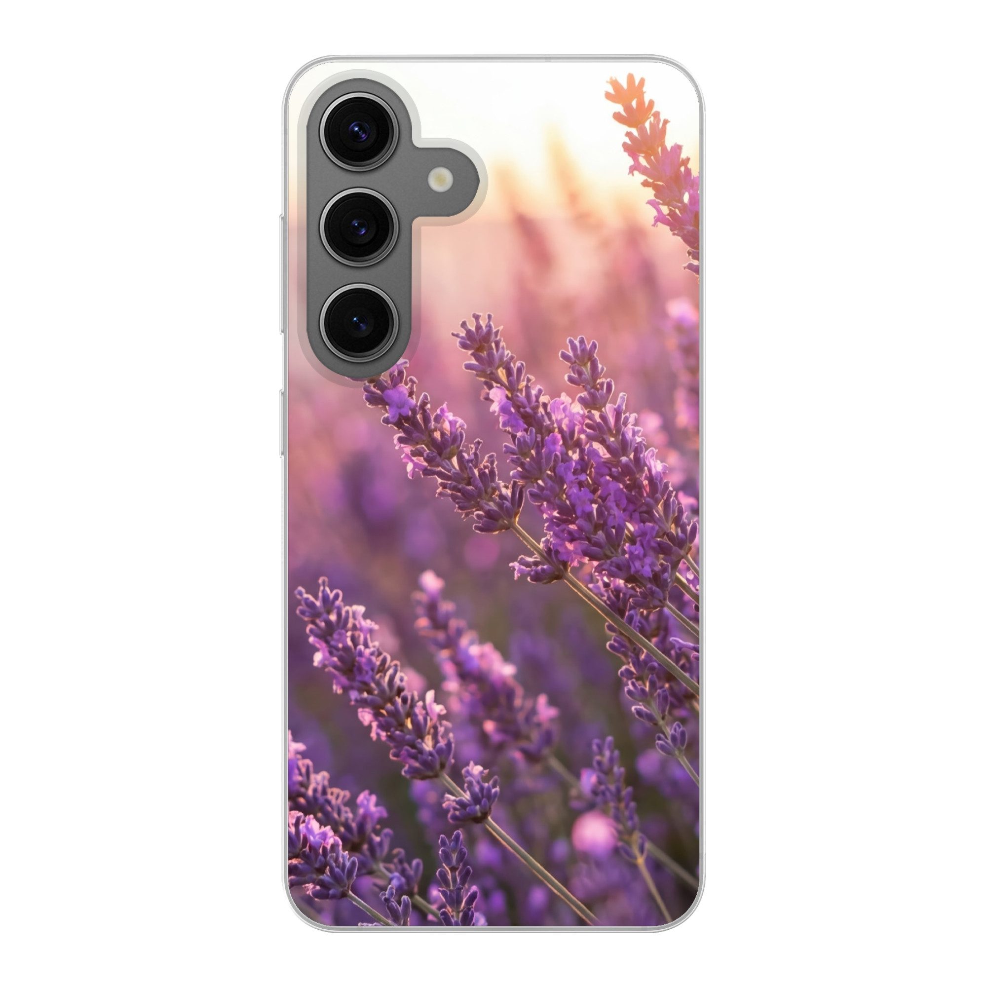 MuchoWow Handyhülle für Samsung Galaxy S24 Lavendel - Lila - Sonnenlicht, Phone Case, Silikon, Schutzhülle Dünn