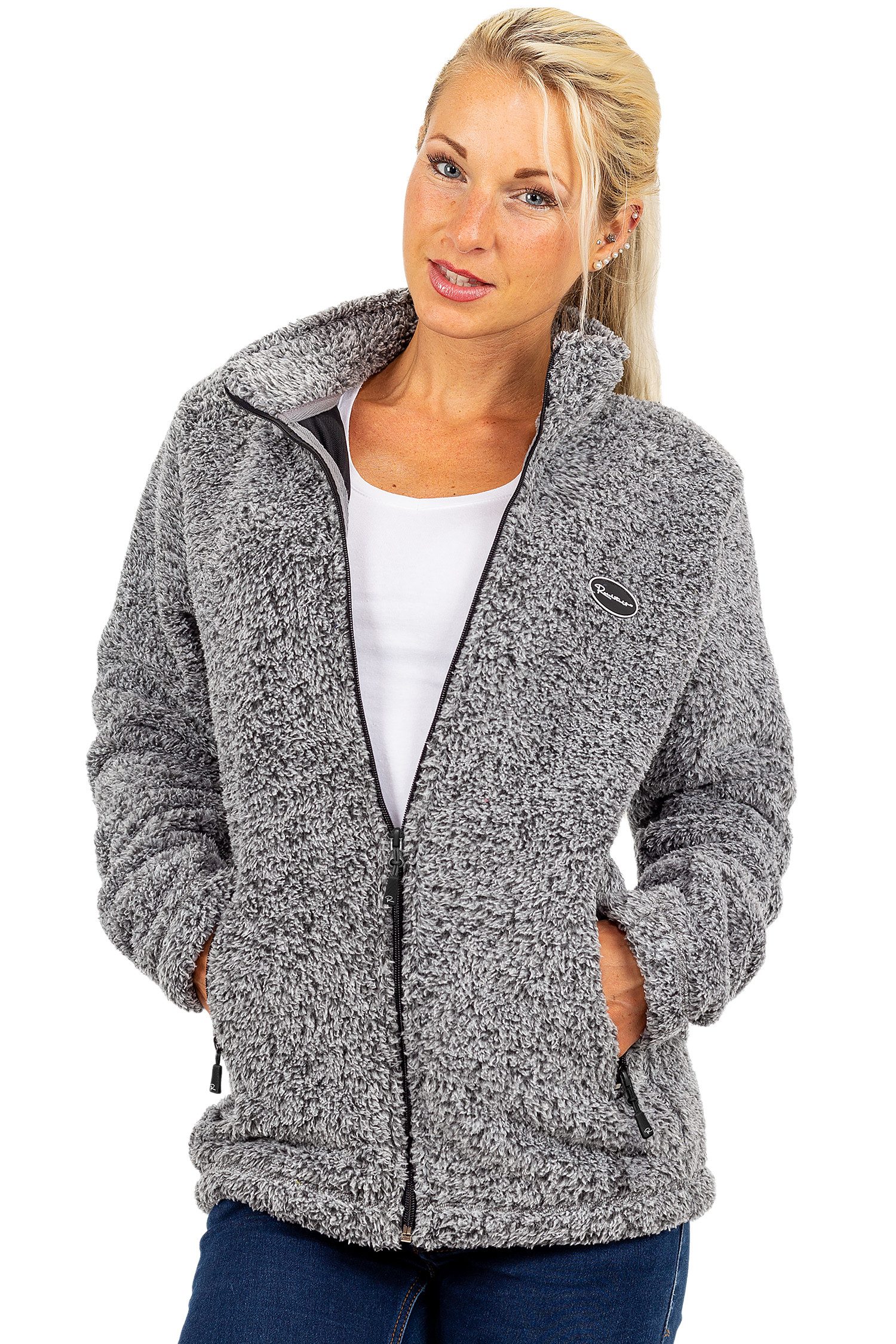 Reichstadt Fleecejacke Damen Fleecejacke 22RSW002 Extravagante Reißverschluss-Anhänger