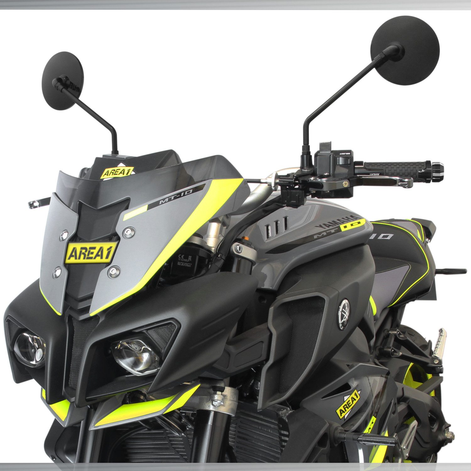 Area1 Motorradspiegel Motorradspiegel Set (E-geprüft, inkl. 5 Adapter)