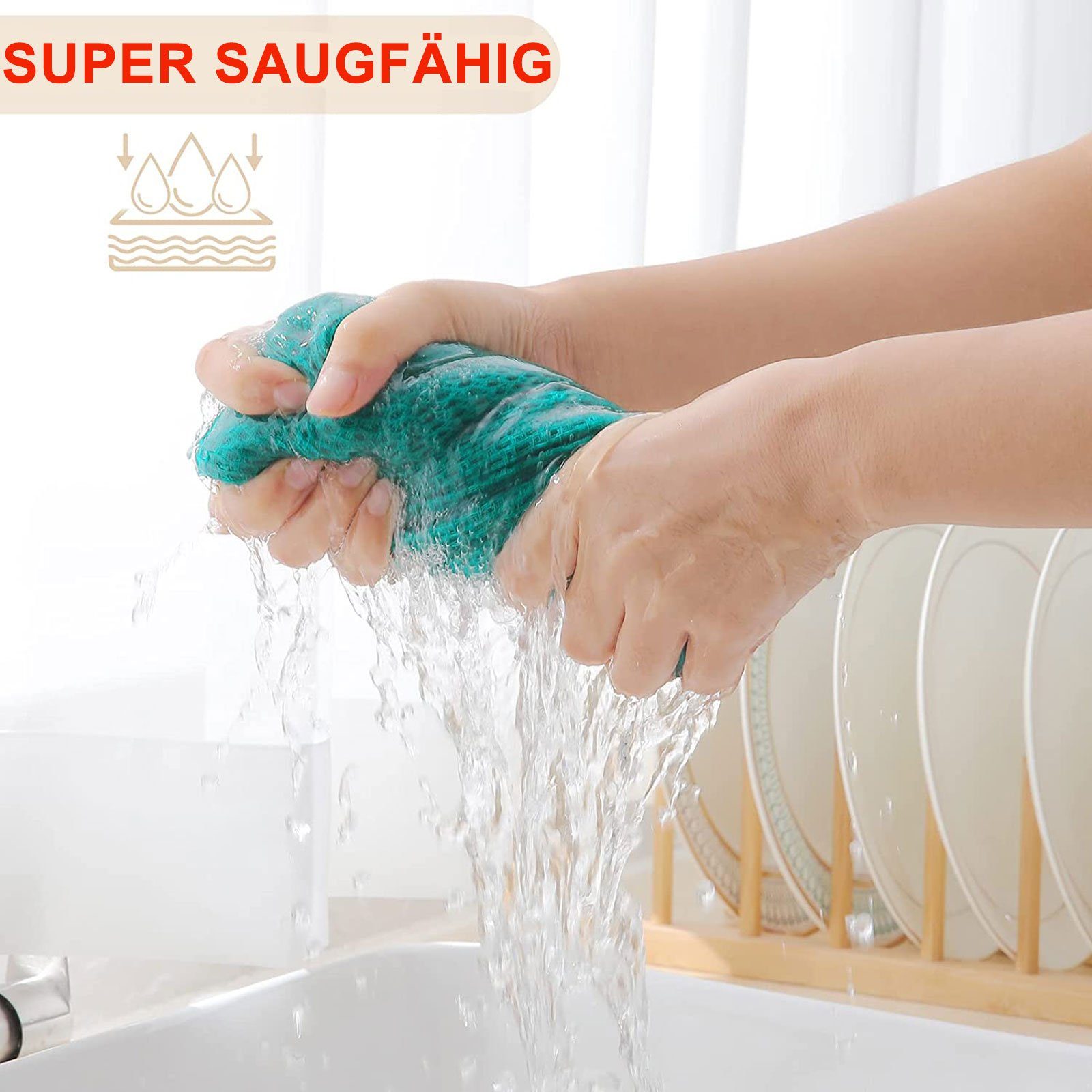 OKWISH Geschirrtuch Spültuch Küchentücher Lappen set günstig online kaufen