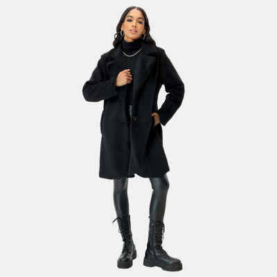 Elara Lederimitatmantel Elara Damen Langer Langer Trenchcoat (1-tlg)