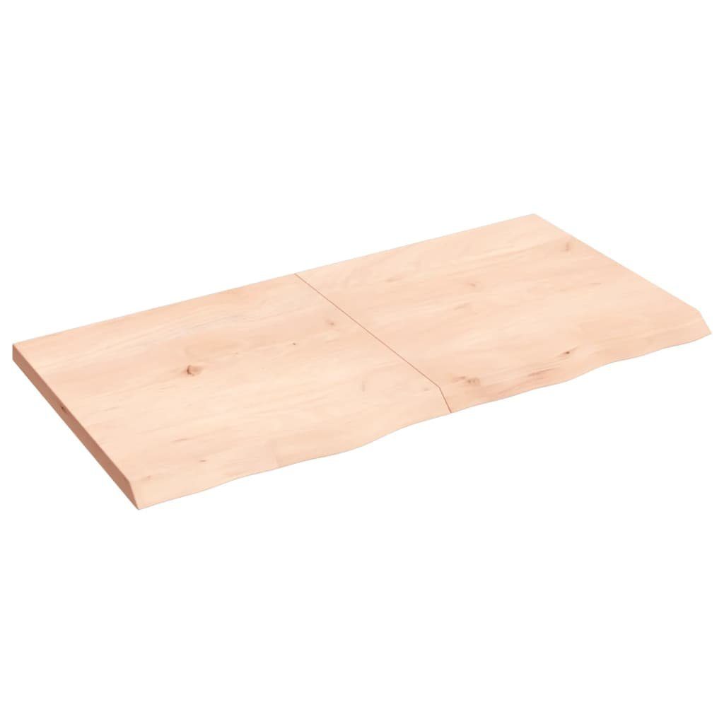 120x60x(2-4) Eiche Massivholz Tischplatte furnicato cm Unbehandelt