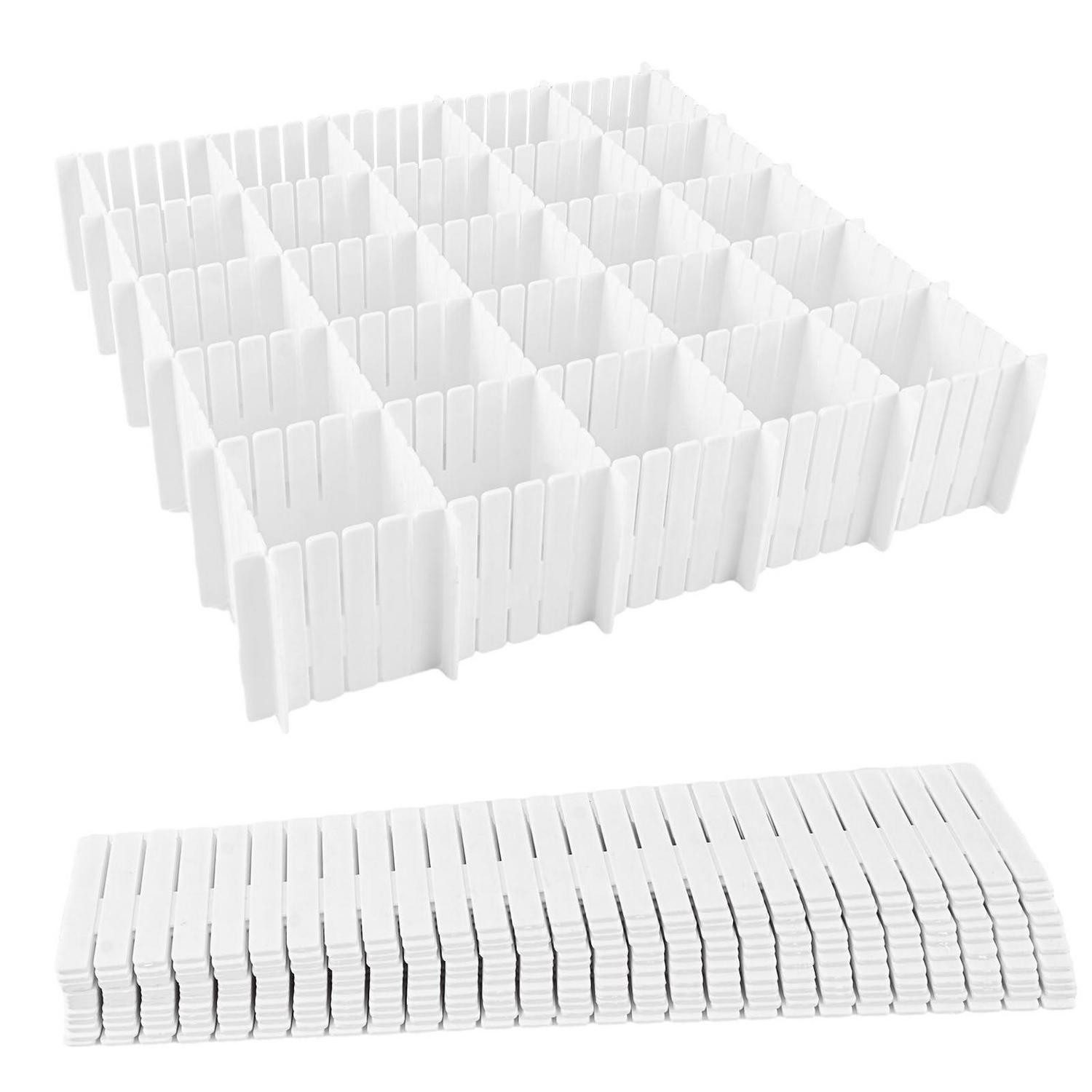 LuxusKollektion Schubladeneinsatz Verstellbare Schubladenteiler 48er Set (48 St)