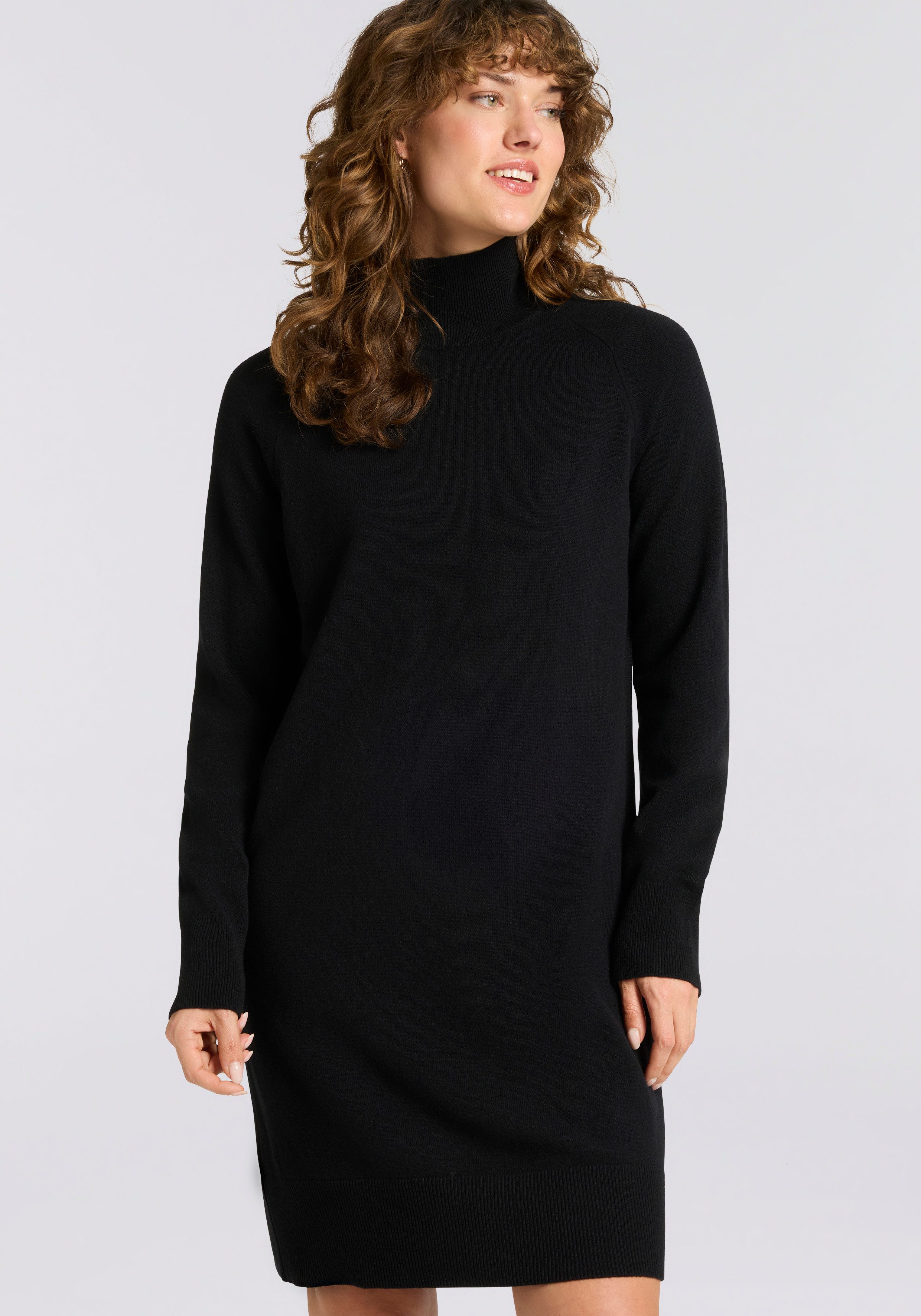 Gant Strickkleid SUPERFINE LAMBSWOOL KNIT Winterkleid, relaxed fit, Rollkragen, aus reiner Wolle