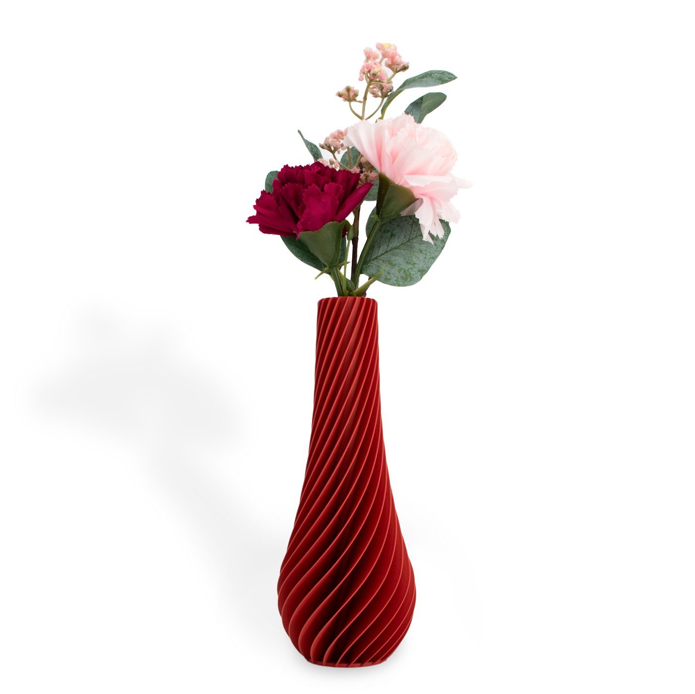 Shapes - Decorations Dekovase Spiral Two - Exclusive by Martin Žampach, Vase, 10 Farben (Einzelmodell, Vase mit Borosilikatglas zur Nutzung mit Wasser), Wasserdicht; Leichte Struktur innerhalb des Materials (Rillung)