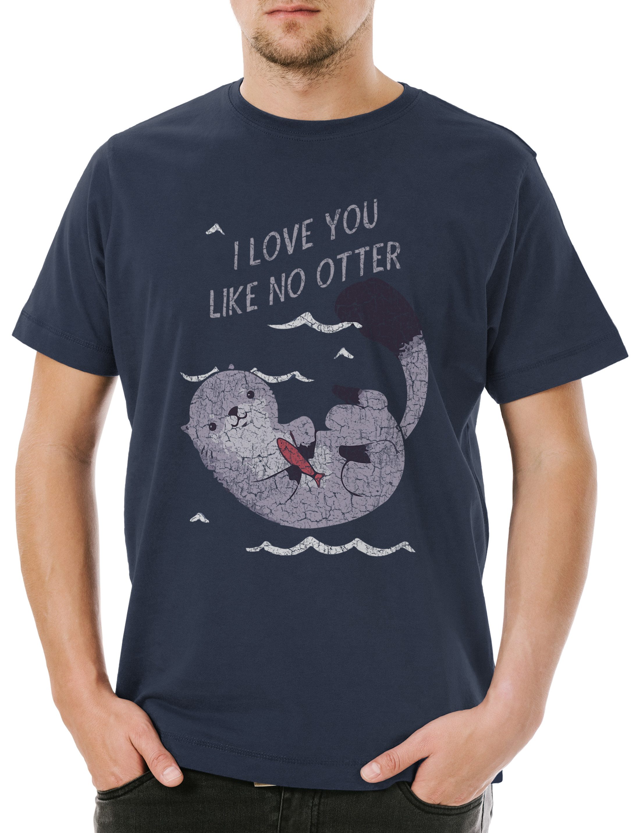 Print-Shirt Like No Otter Herren T-Shirt Hochzeit Wedding Mariage Liebe I Love You