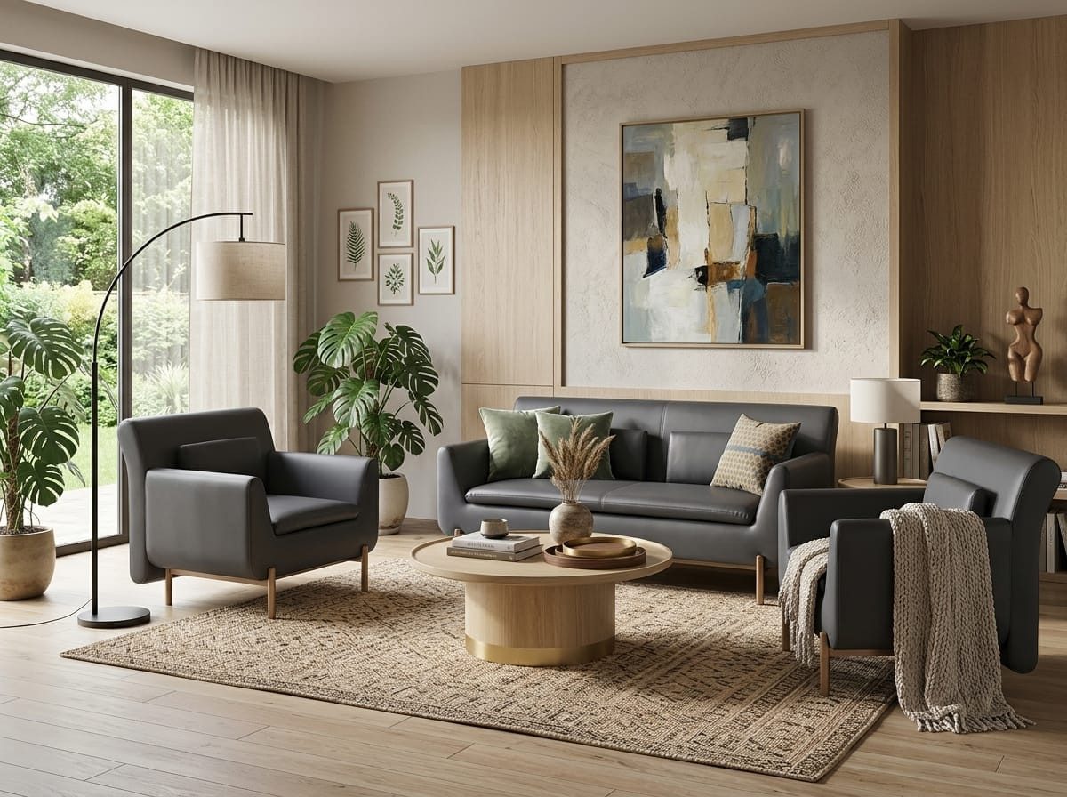 JVmoebel Polstergarnitur 2-Sitzer-Sofa Sessel grau modern funktional ergonomisch gold, (1-tlg)