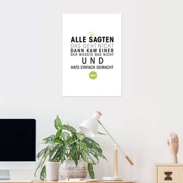 Posterlounge Poster Formart - Zeit für Schönes!, Alle sagten das geht nicht, Büro Illustration