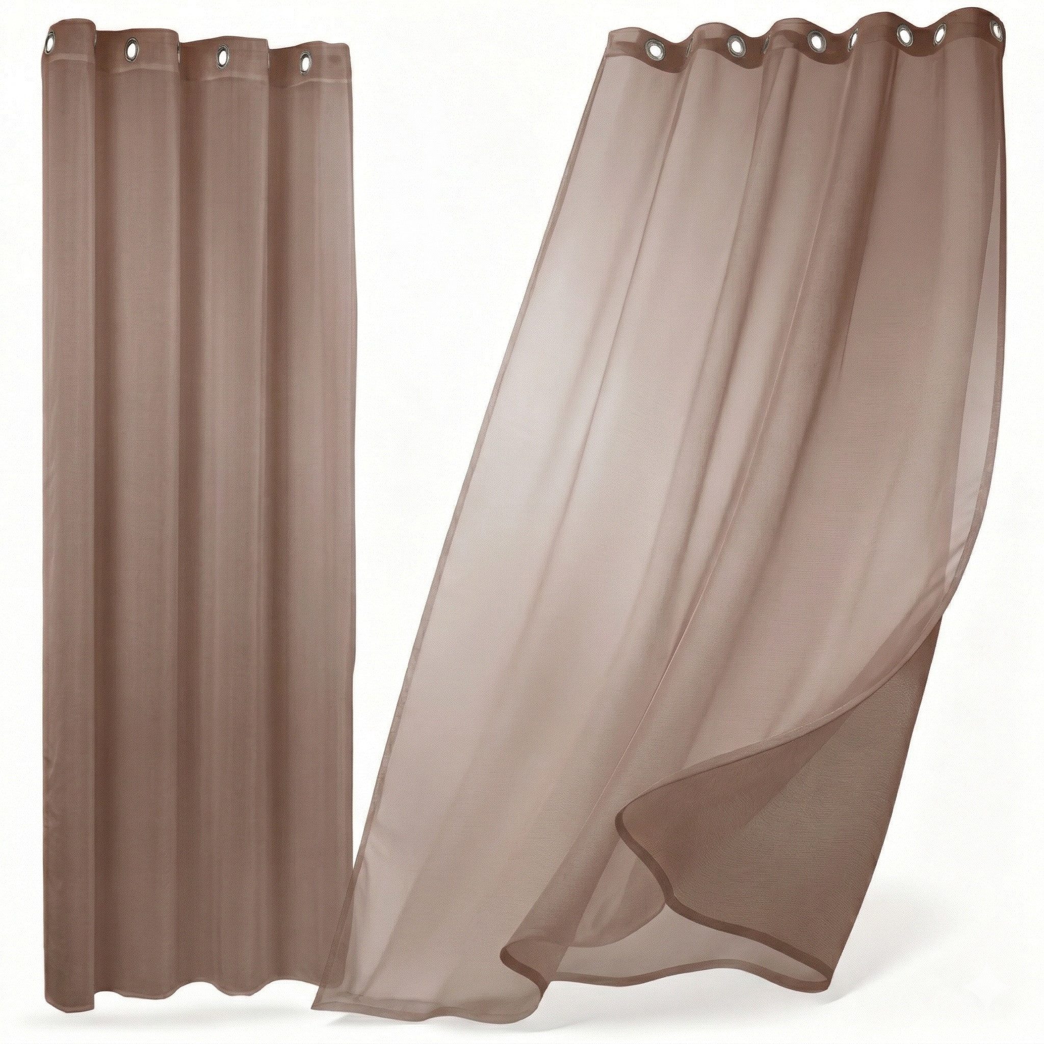 Beautex Gardine transparent Dolly, wählbar mit Kräusel- und Ösen- Aufhängung (2 St), Ösen, transparent