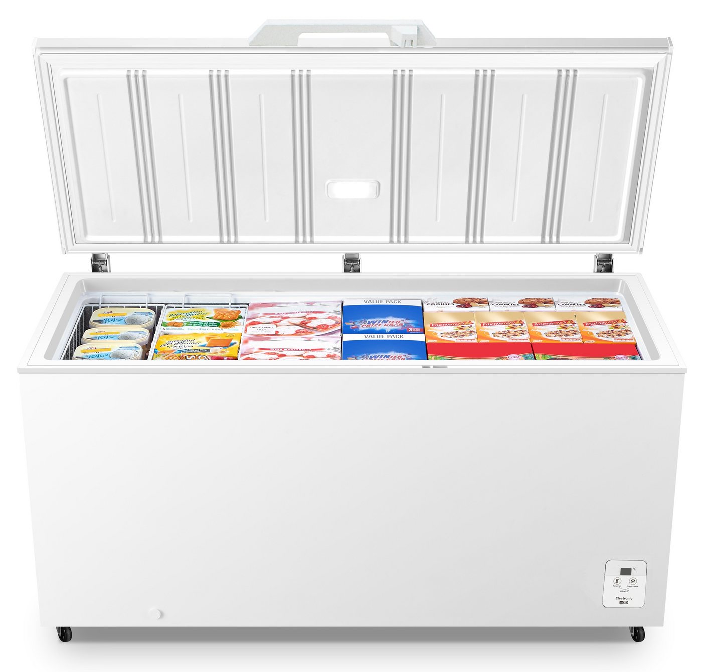 SCHOEPF Gefriertruhe GT500S, 164.6 cm breit, 500 l, LED-Beleuchtung, Türschloss, 500 Liter Nutzinhalt