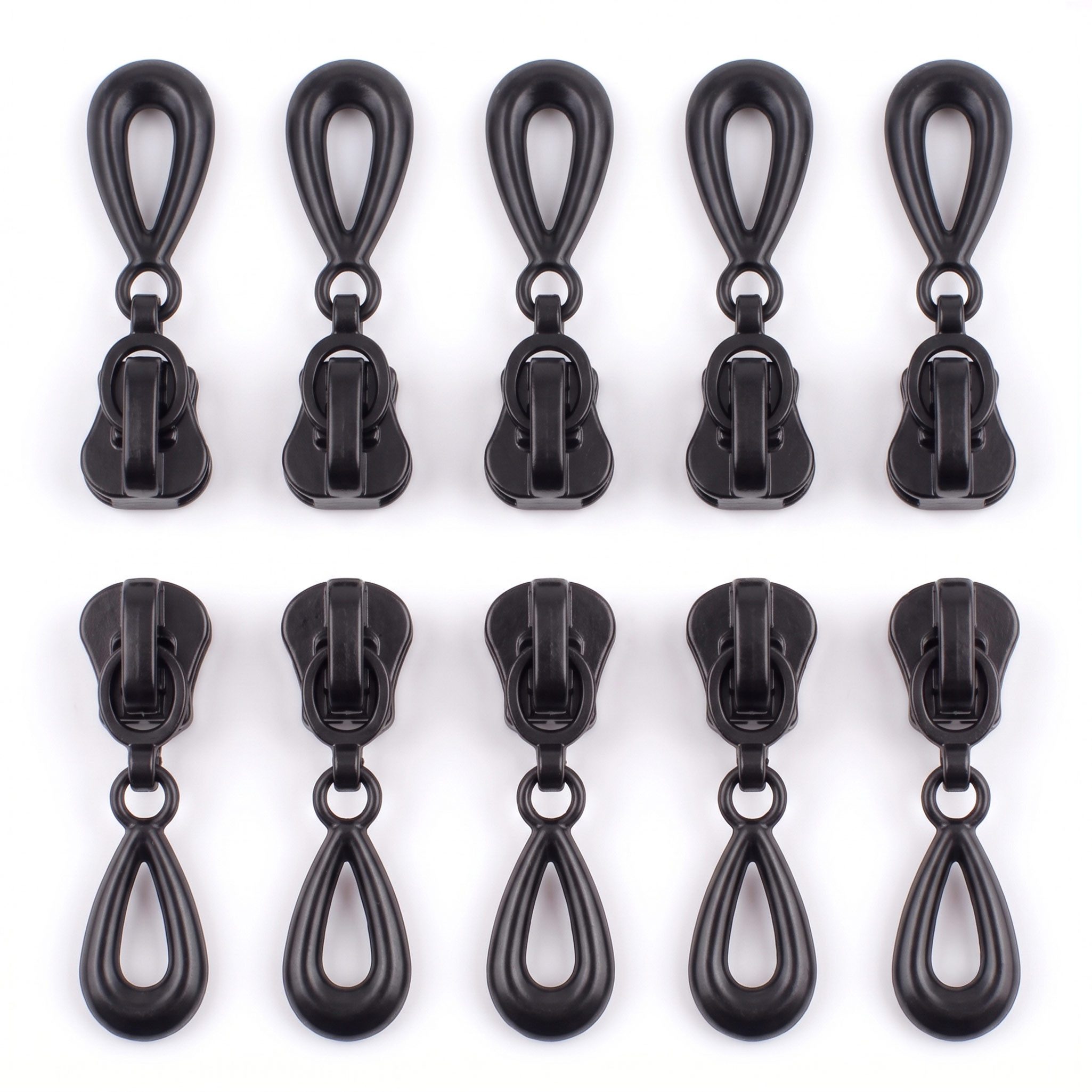 maDDma Reißverschluss 10 Reißverschluss Zipper 5mm Tropfenform, anthrazit
