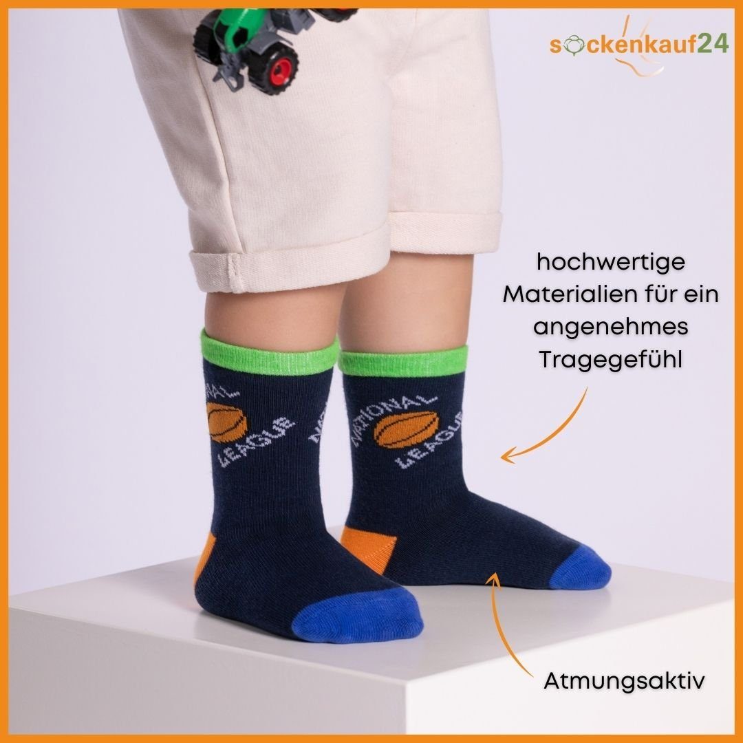 sockenkauf24 Socken 10 Paar Kinder Socken Jungen & Mädchen Baumwolle Kindersocken (35-38) - 54353 – Bild 4 von 5
