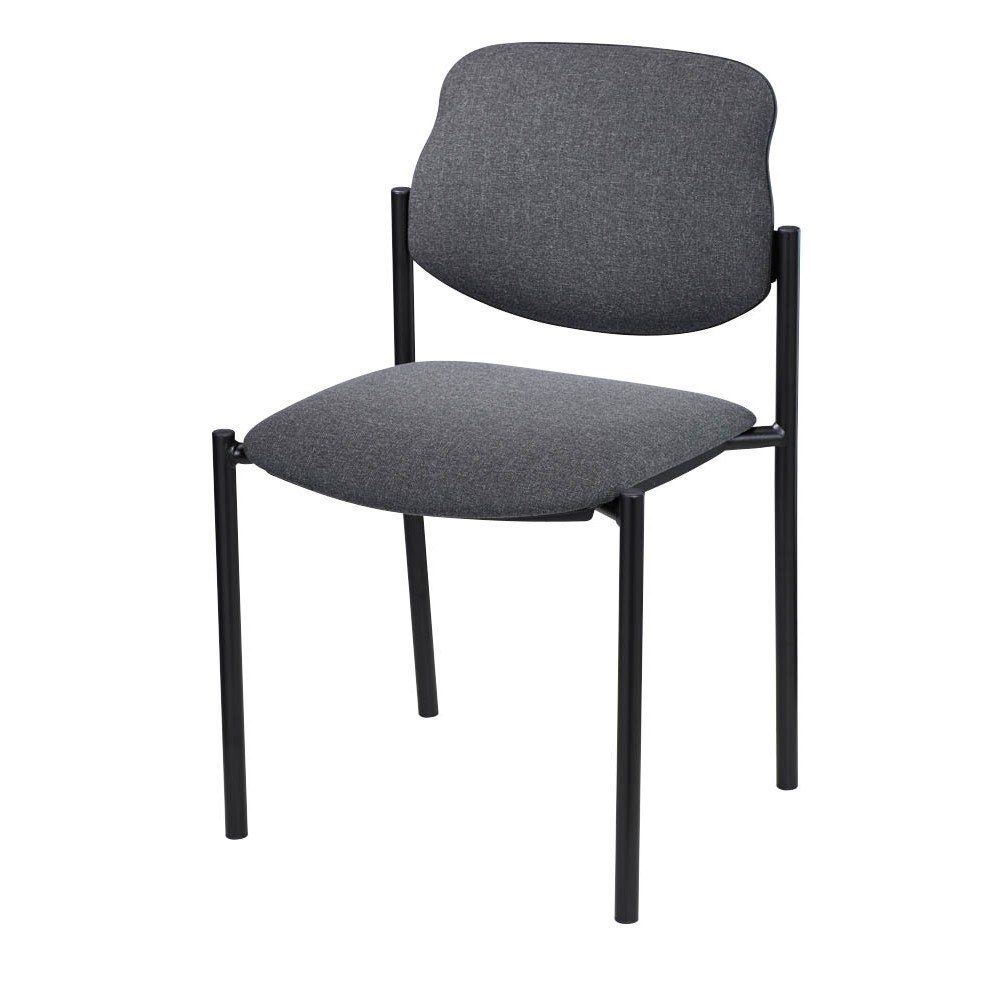 Nowy Styl Besucherstuhl 4 Besucherstühle Stapelstuhl STYL BLACK anthrazit