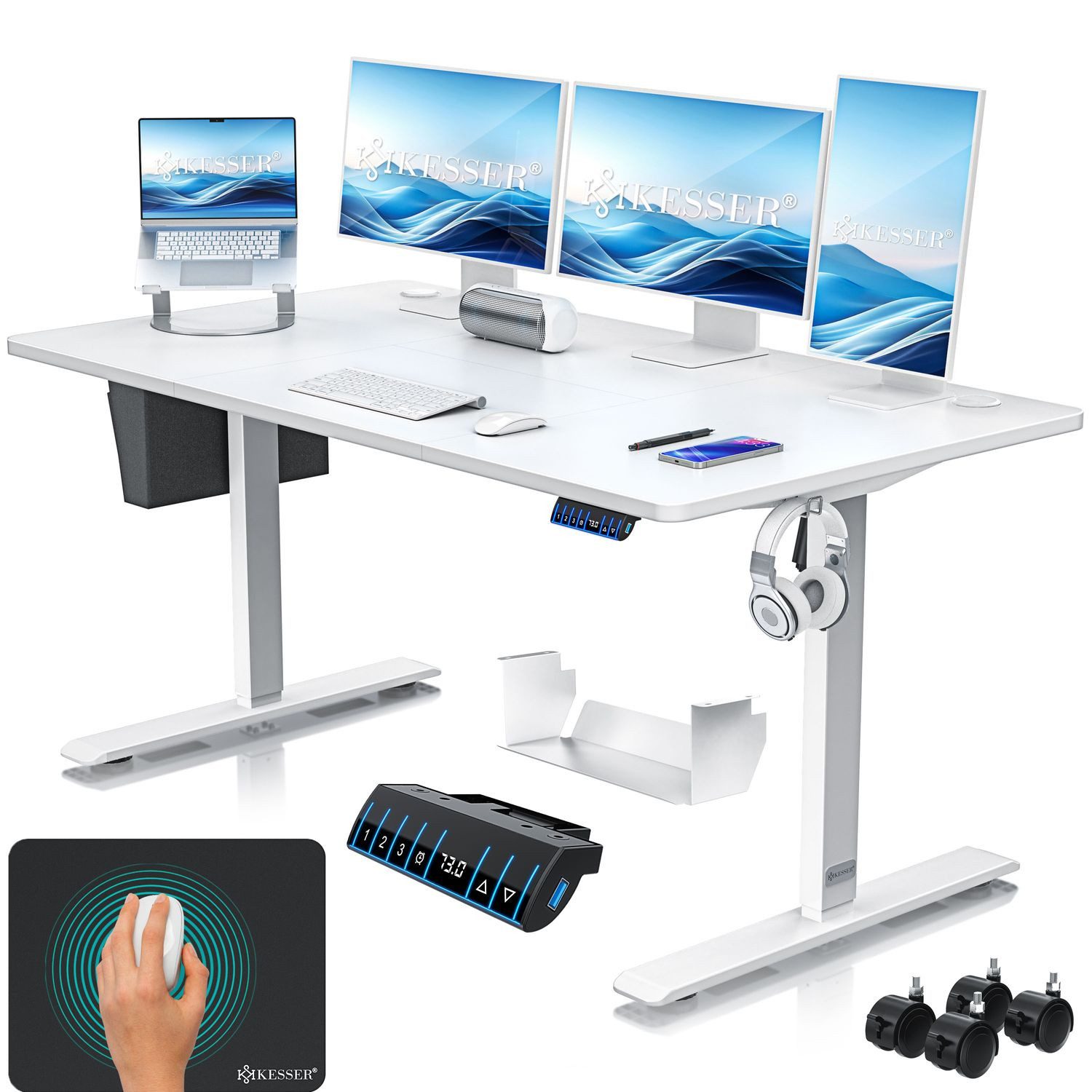 KESSER Schreibtisch, elektrischer & Höhenverstellbarer Computertisch für Ho günstig online kaufen