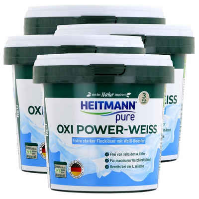 HEITMANN Heitmann pure Oxi Power-Weiss 500g - Flecklöser mit Weiß-Booster (4er Vollwaschmittel