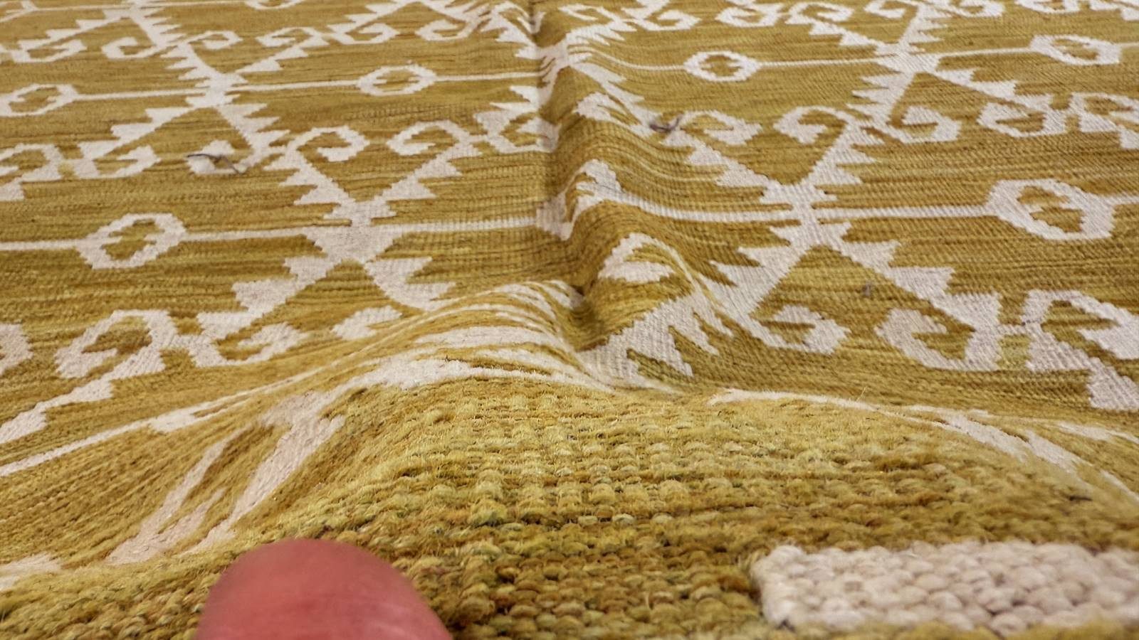Rug Studios Teppich KELIM ORIGINAL HANDGEARBEITET, Rechteckig, Höhe: 5 mm, Handgefertigt, 201 x 301 cm, Gold