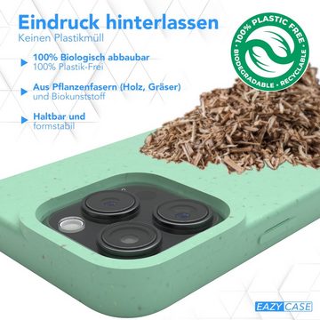 EAZY CASE Handyhülle Bio Case für Apple iPhone 15 Pro 6,1 Zoll, Slimcover aus Pflanzenfasern Schutzhülle kratzfest phone case Grün
