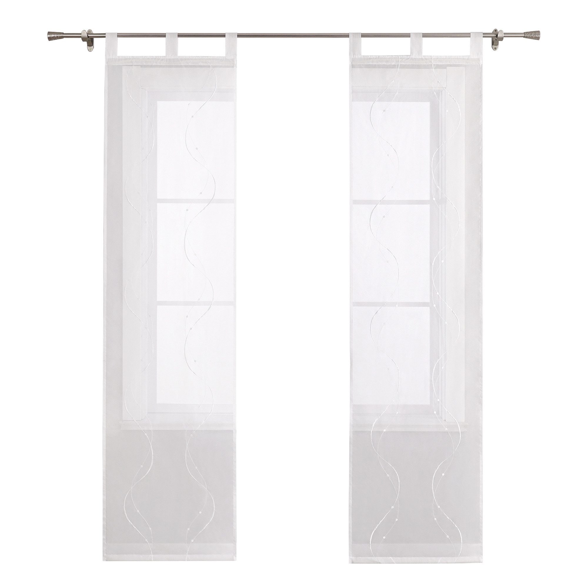 Joyswahl Schiebegardine (2 St), Schlaufen, transparent, Voile Flächenvorhän günstig online kaufen