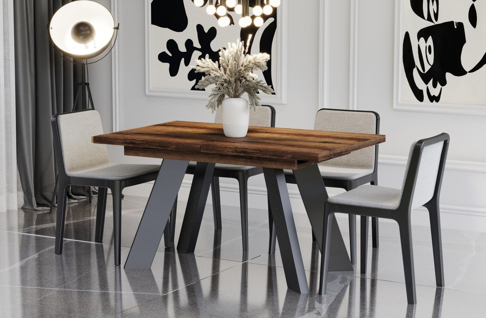 Endo-Moebel Esstisch Como Esstisch 130–210cm ausziehbar für 8 Personen, Tis günstig online kaufen