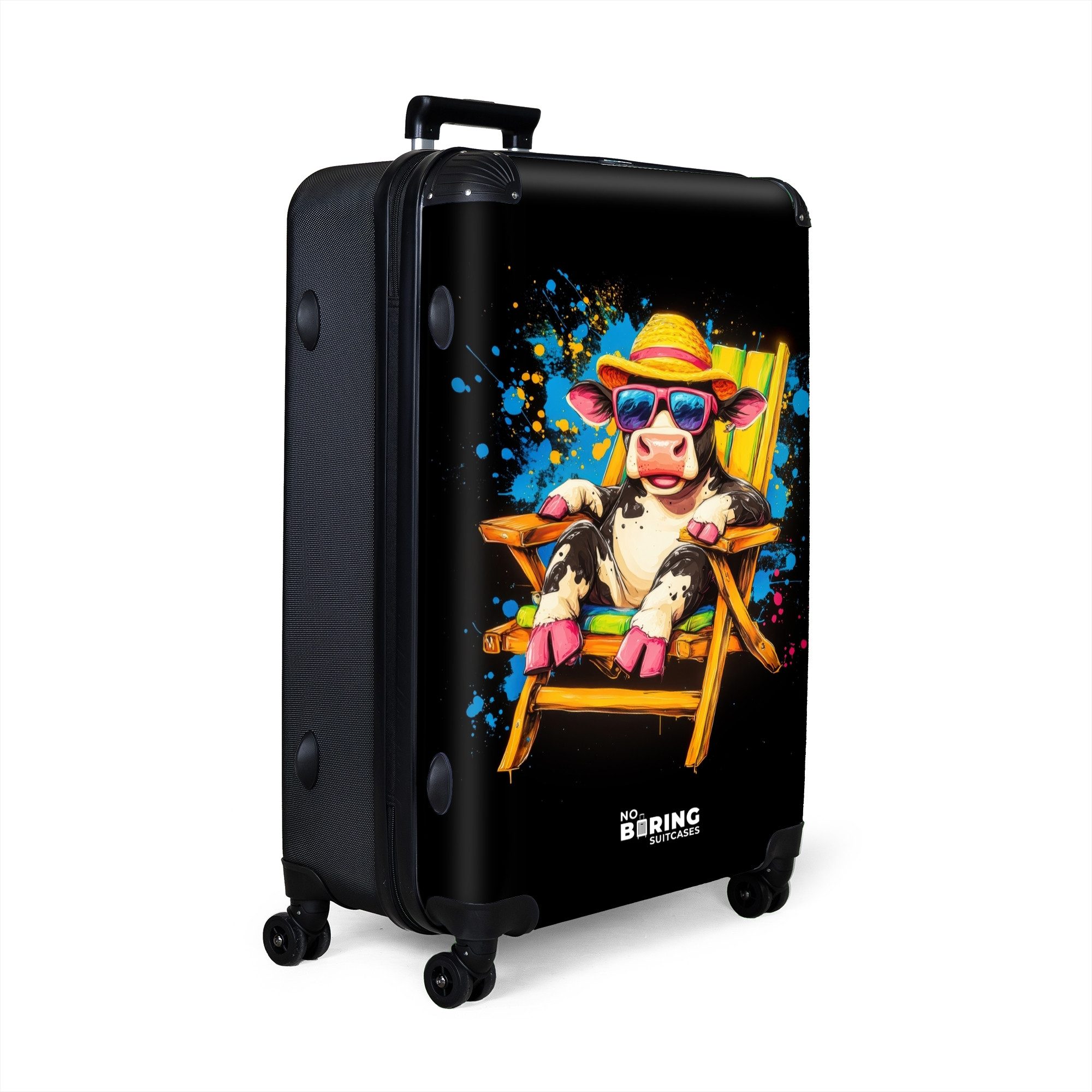 NoBoringSuitcases.com© Hartschalen-Trolley Lustige Sommerkuh Illustration 7 günstig online kaufen