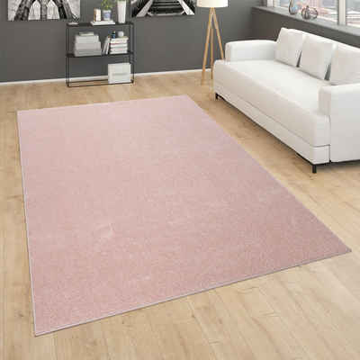 Teppich Porto 890, Paco Home, rechteckig, Höhe: 13 mm, Kurzflor, Uni-Farben, ideal im Wohnzimmer & Schlafzimmer