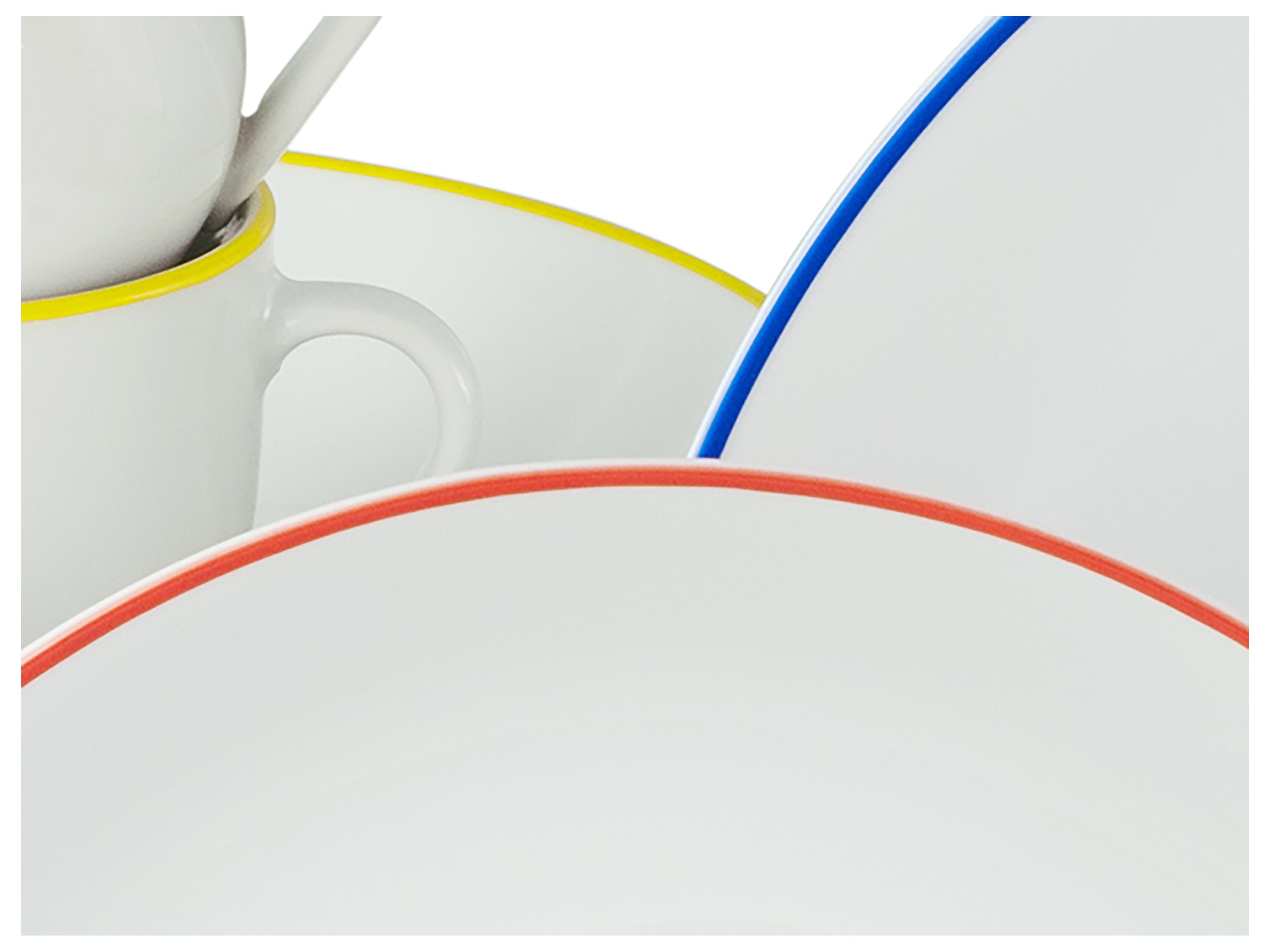 OTTO home Kombiservice Alff (30-tlg), 6 Personen, Porzellan, Geschirr-Set, harmonische, trendige Coupeform