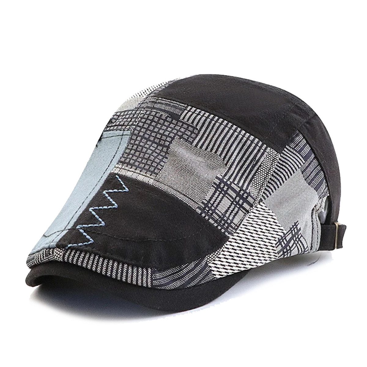 Flat Cap Gatsby Retro Patch Schirmmütze mit Schirm Schiebermütze