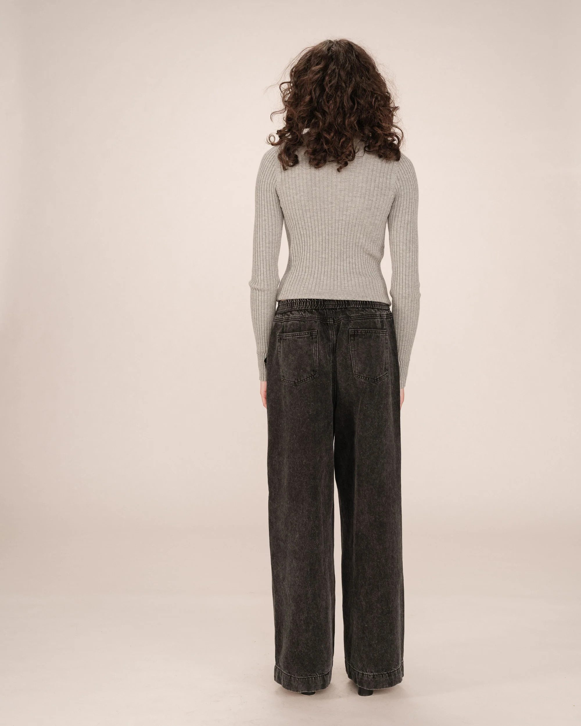 Grace & Mila Weite Jeans Baggy Jeans SACHA ? Wide Leg Jeans aus Baumwolle