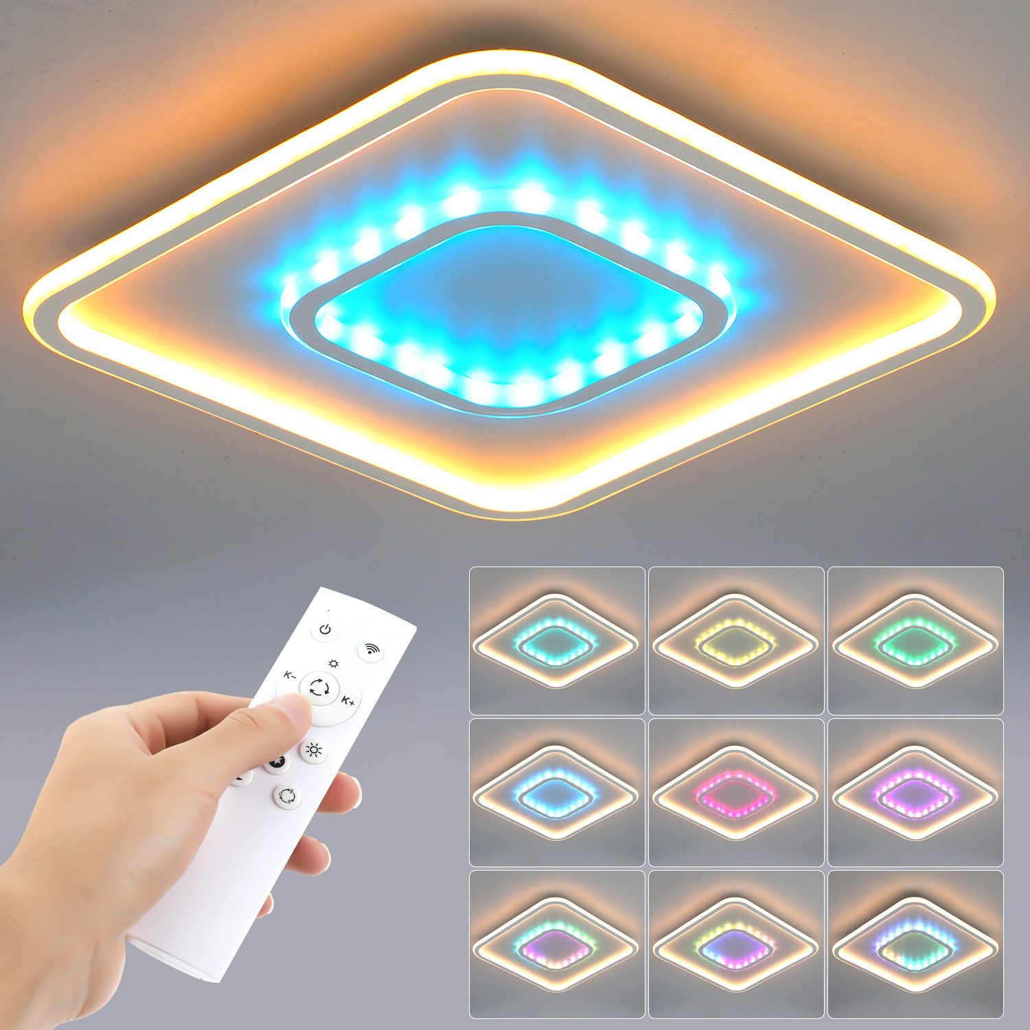 WILGOON Deckenleuchte 50W LED Deckenlampe Dimmbar günstig online kaufen
