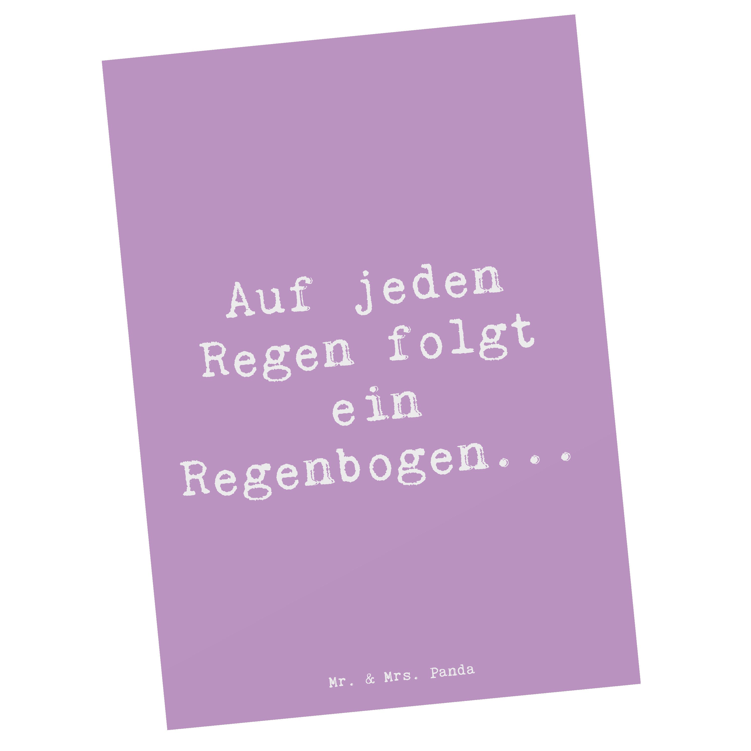 Mr. & Mrs. Panda Postkarte Spruch Mit Enttäuschungen umgehen, Postkarte, Lavendeltraum, umgehen, Lebensfreude Ermutigung einzelkarte