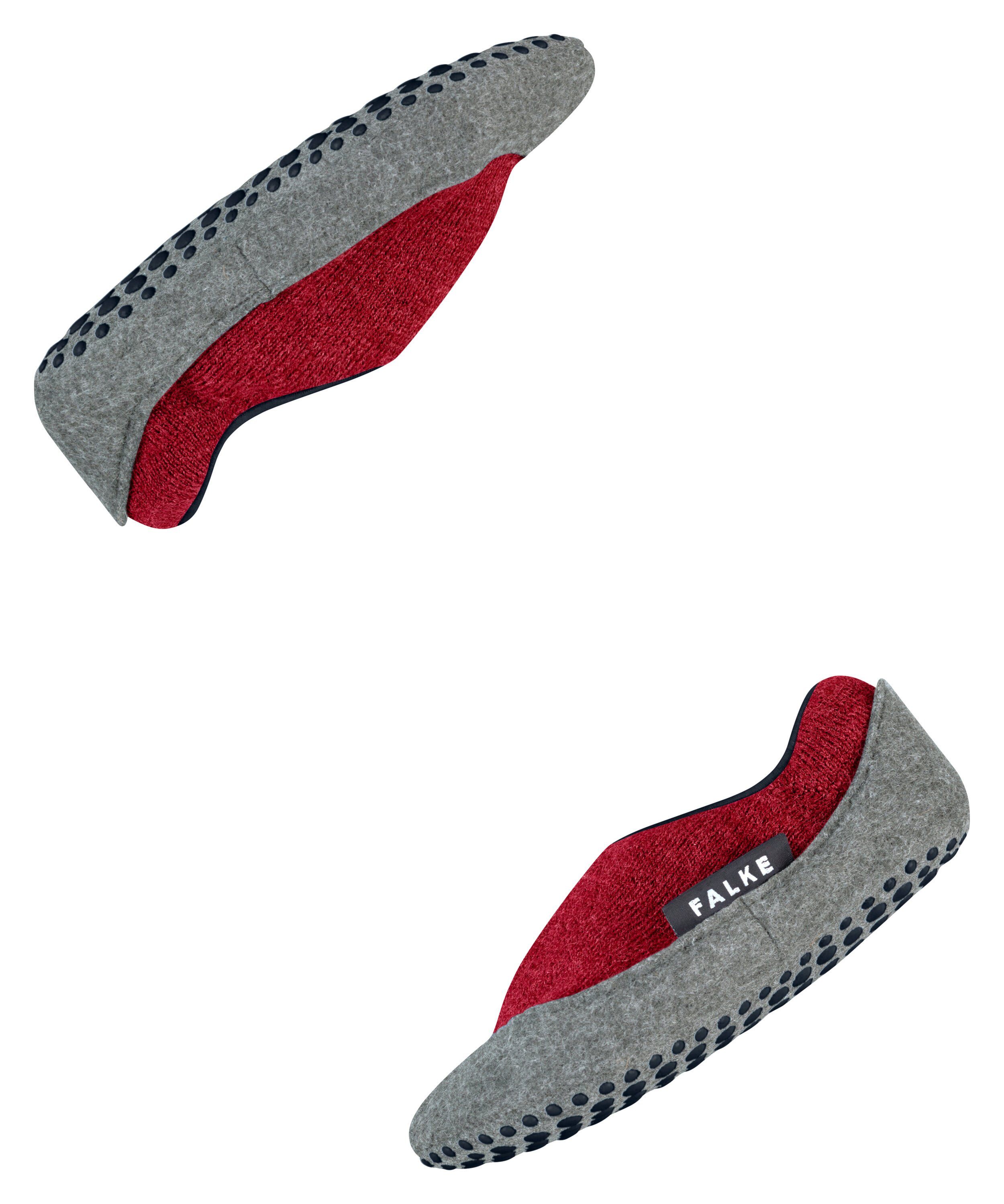 FALKE (8074) pepper aus Noppendruck Cosyshoe mit (1-Paar) red Sneakersocken Merinowolle