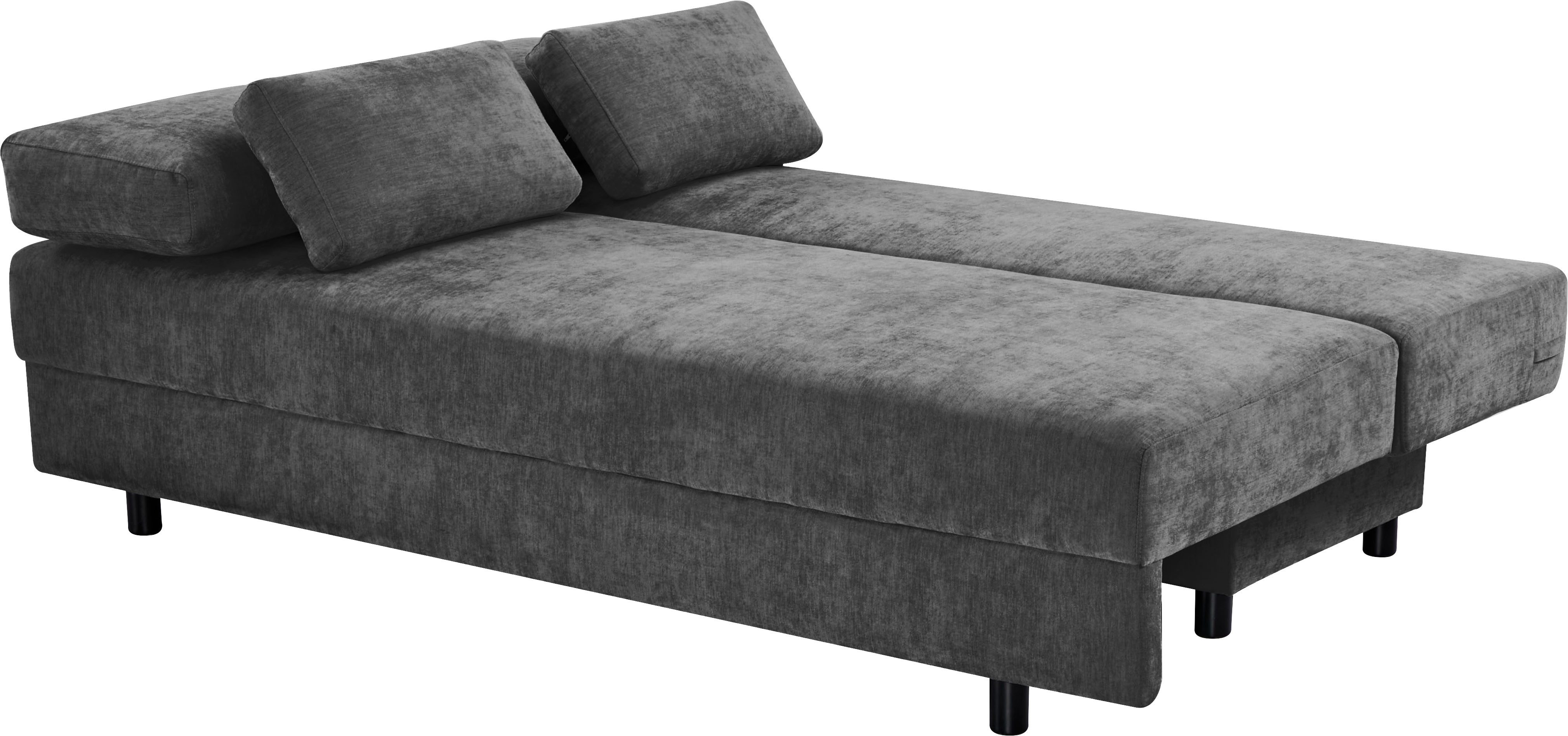 OTTO home Schlafsofa ONNIKO, Breite: 192 cm, Liegefläche 121x192 cm, Feinstruktur-Bezug, mit Bettfunktion & Bettkasten