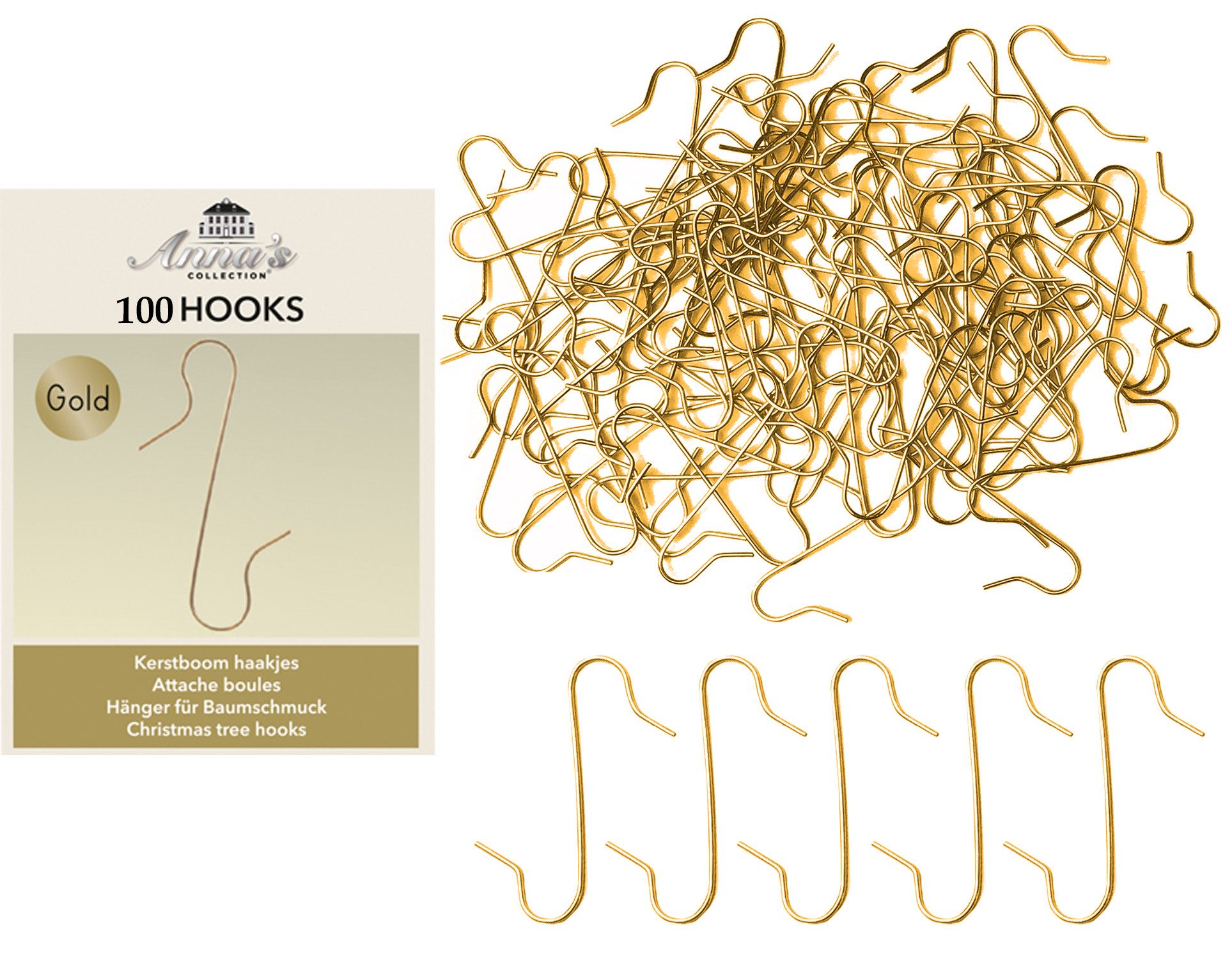 Coen Bakker Christbaumschmuck 100 Kugelaufhänger Golden günstig online kaufen