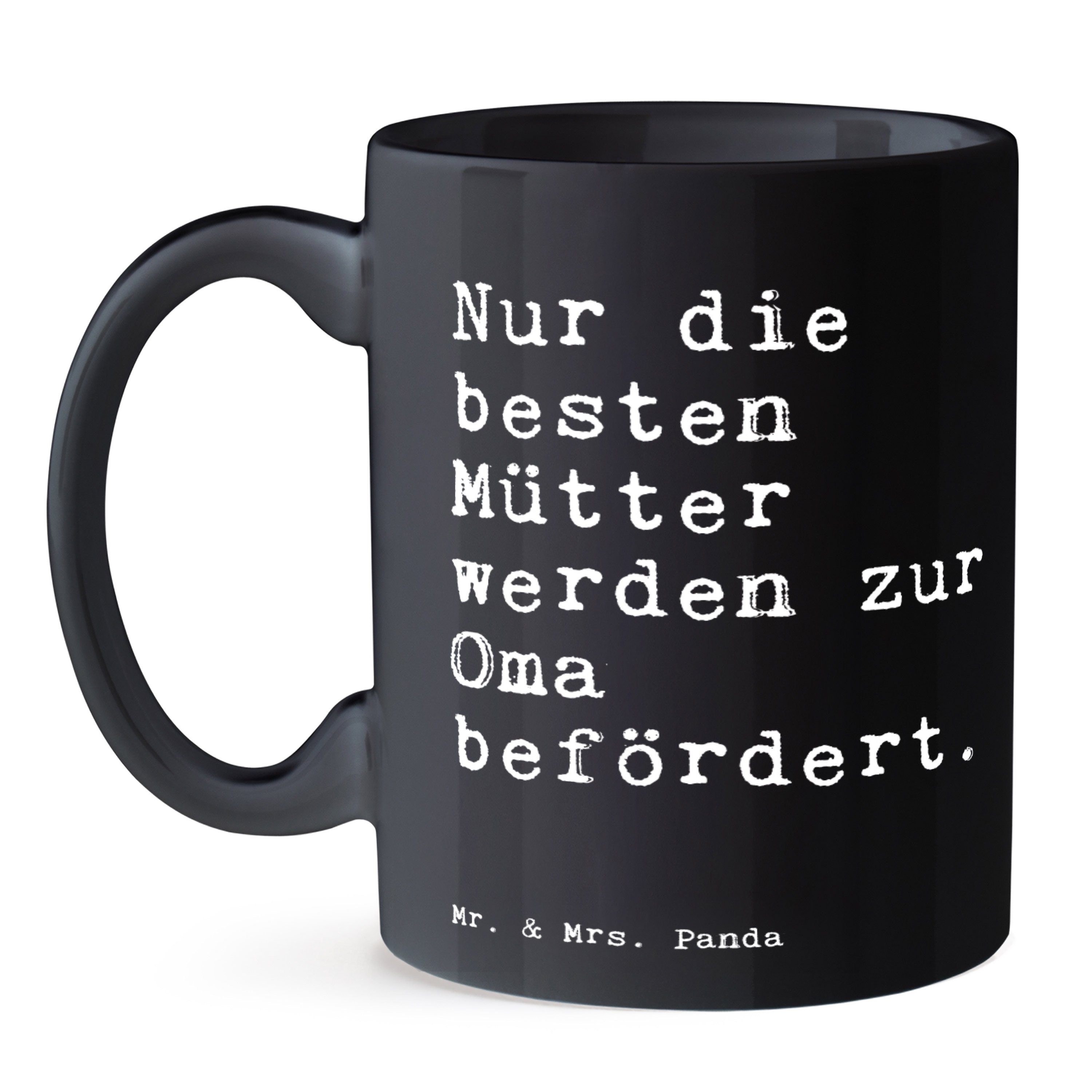 Tasse & Panda - - Nur Keramik Oma, besten Kaffeebecher, Kaf, Mr. Geschenk, Mütter... die Mrs. Schwarz Schwarz