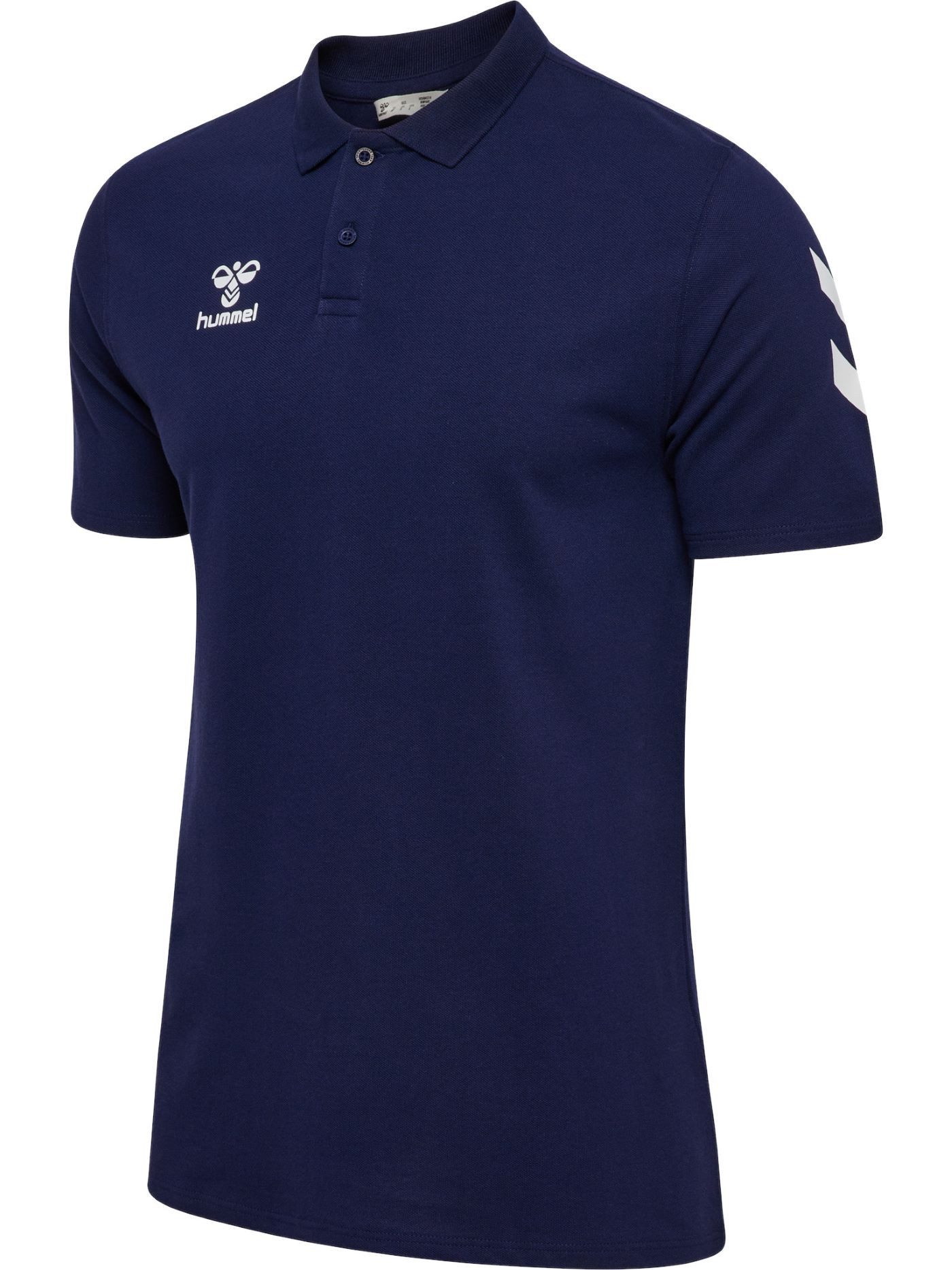hummel Poloshirt hmlGO Chevron (100% Baumwolle) marineblau Herren