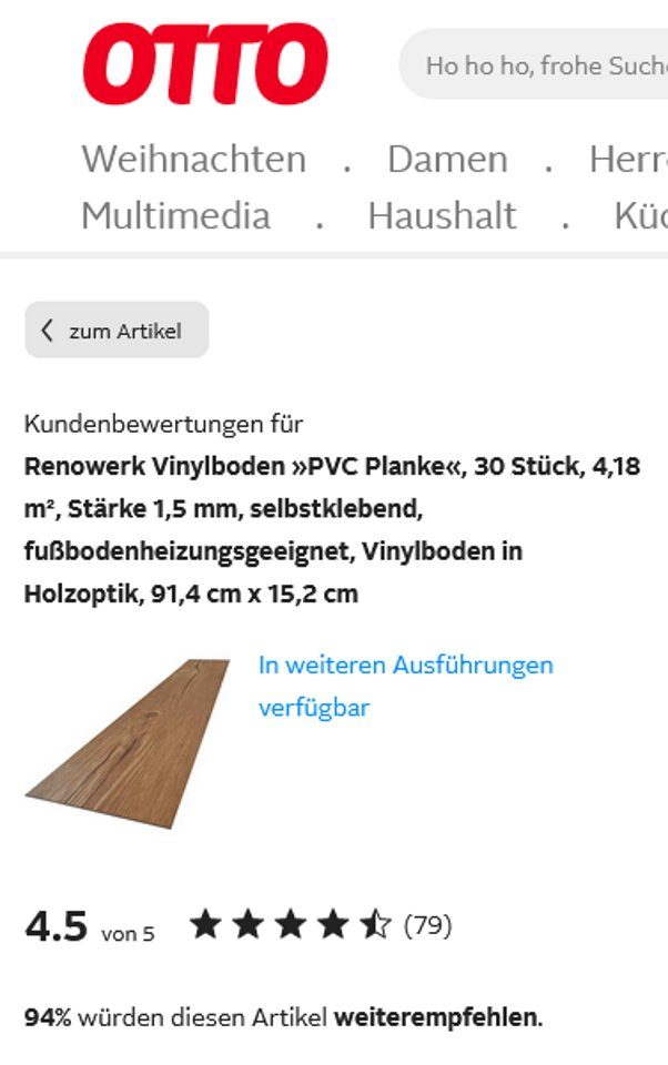 XXVinyl Vinylboden Hochwertige Design Vinylplanke selbstklebend, 4,18 m² = 30 Stück, selbstklebende Planken, Größe 91,4 cm x 15,2 cm – Bild 5 von 5