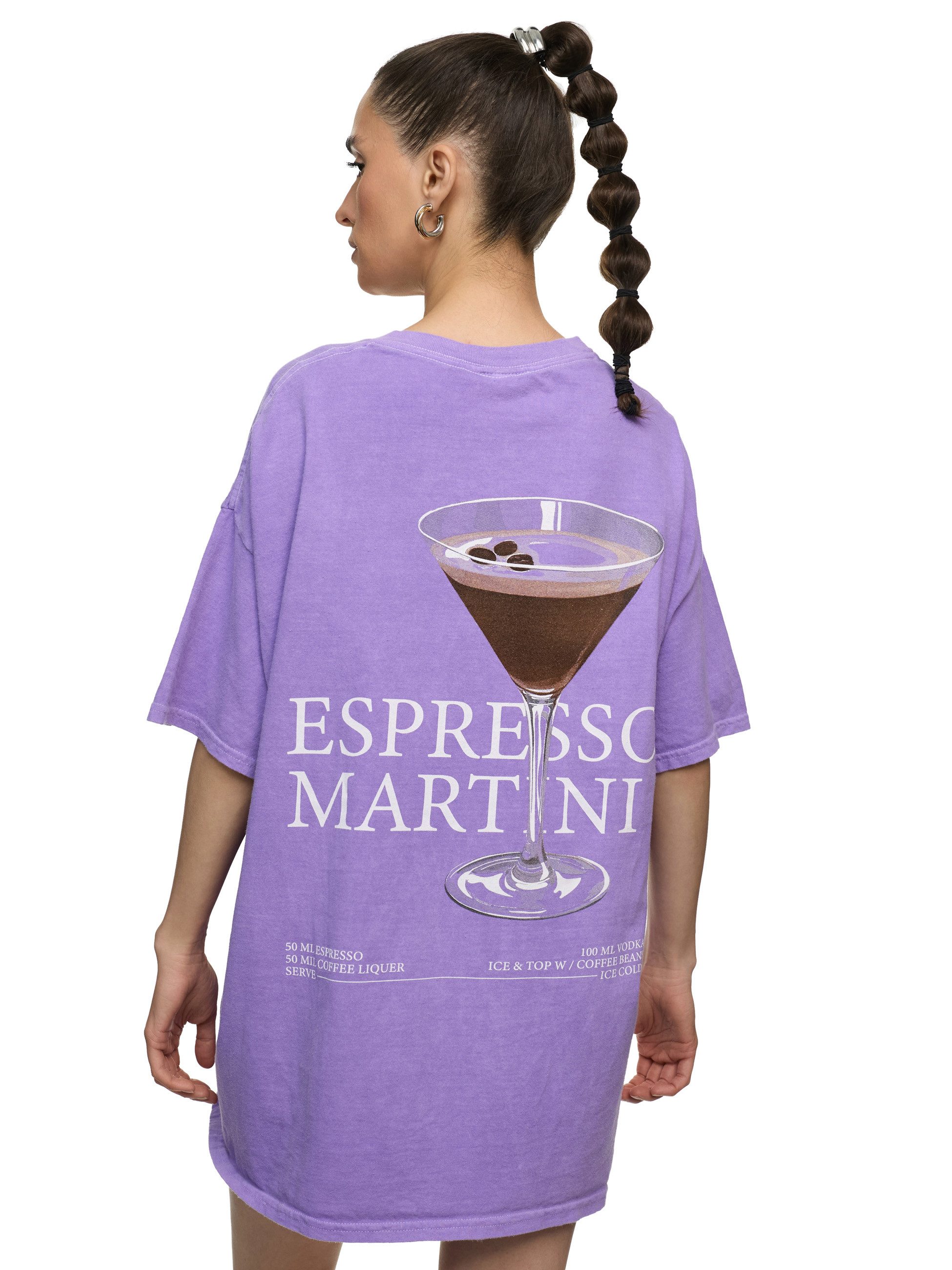Print-Shirt Worldclassca Oversized Print ESPRESSO MARTINI T-Shirt Sommer Oberteil