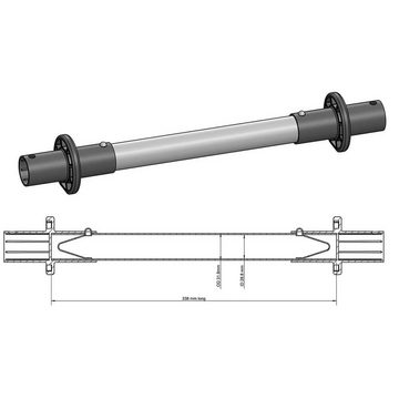 Railblaza Einerkajak Railblaza Verbindungsachse für zwei C-TUG Slipwagen Kajakwagen