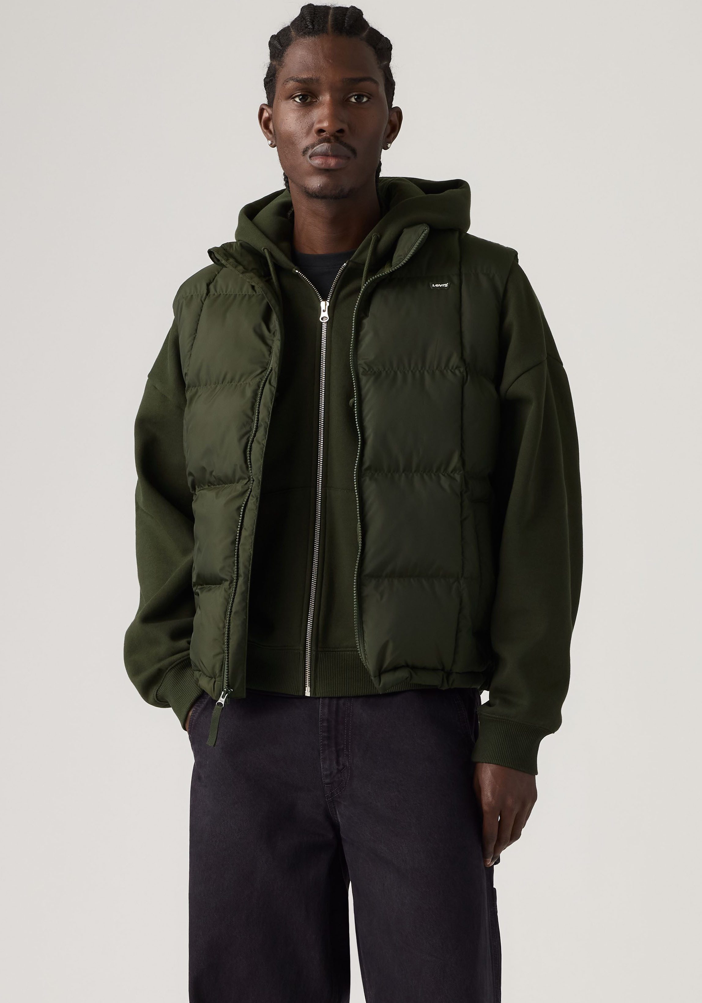 Levi's® Steppweste PIEDMONT VEST Hoher Stehkragen, durchgehender Reißverschluss